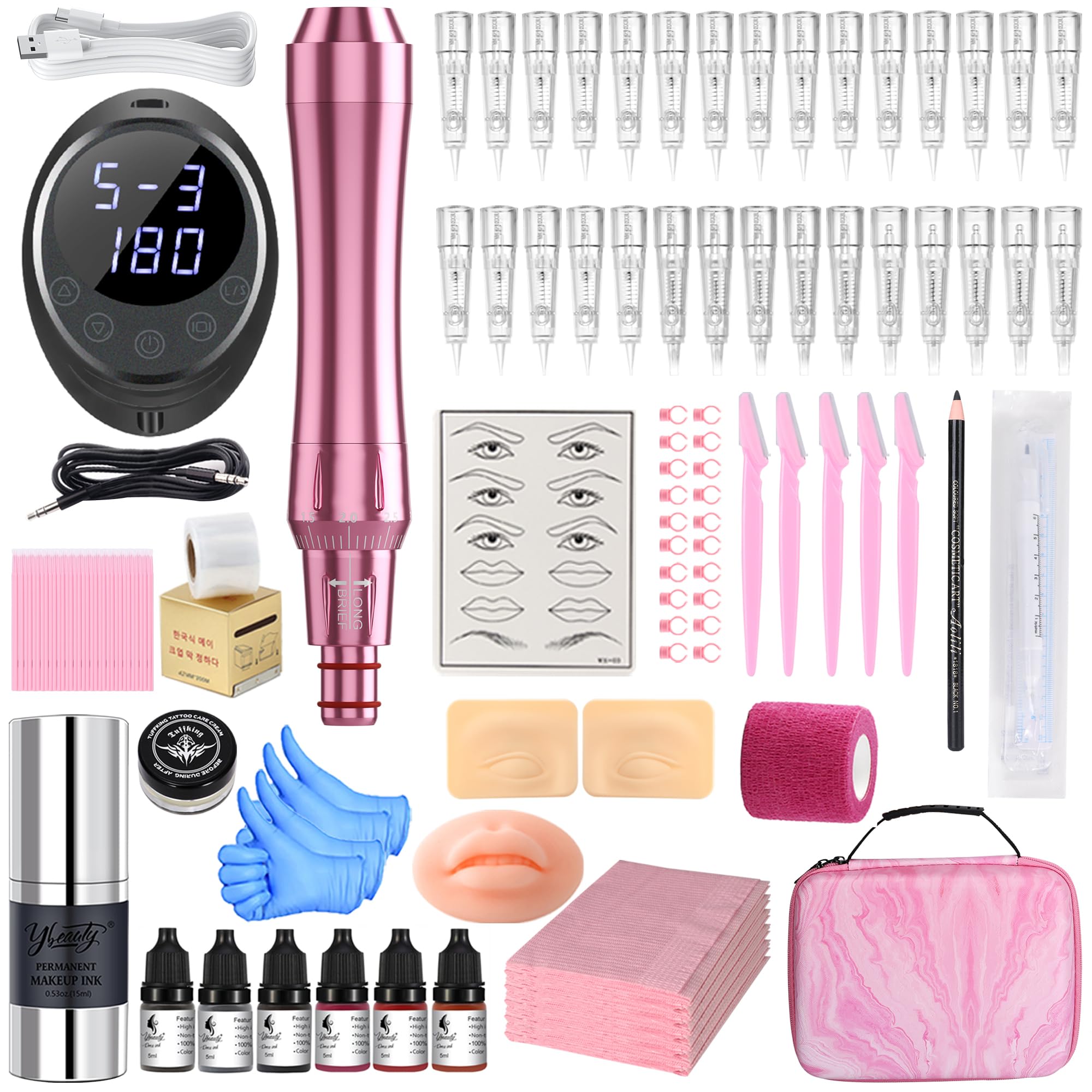 Amazon | YBEAUTY アイブロウ タトゥー マシン キット マイクロ