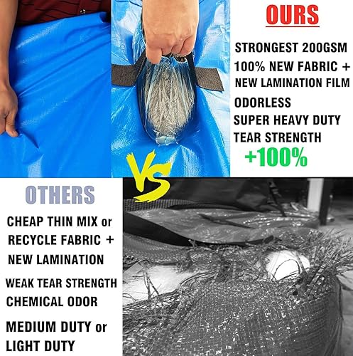 Miniatura 8 de SGPAC Bolsas de colchón resistentes para mudanza y almacenamiento, bolsa de almacenamiento extra gruesa de colchón California King, funda de colchón