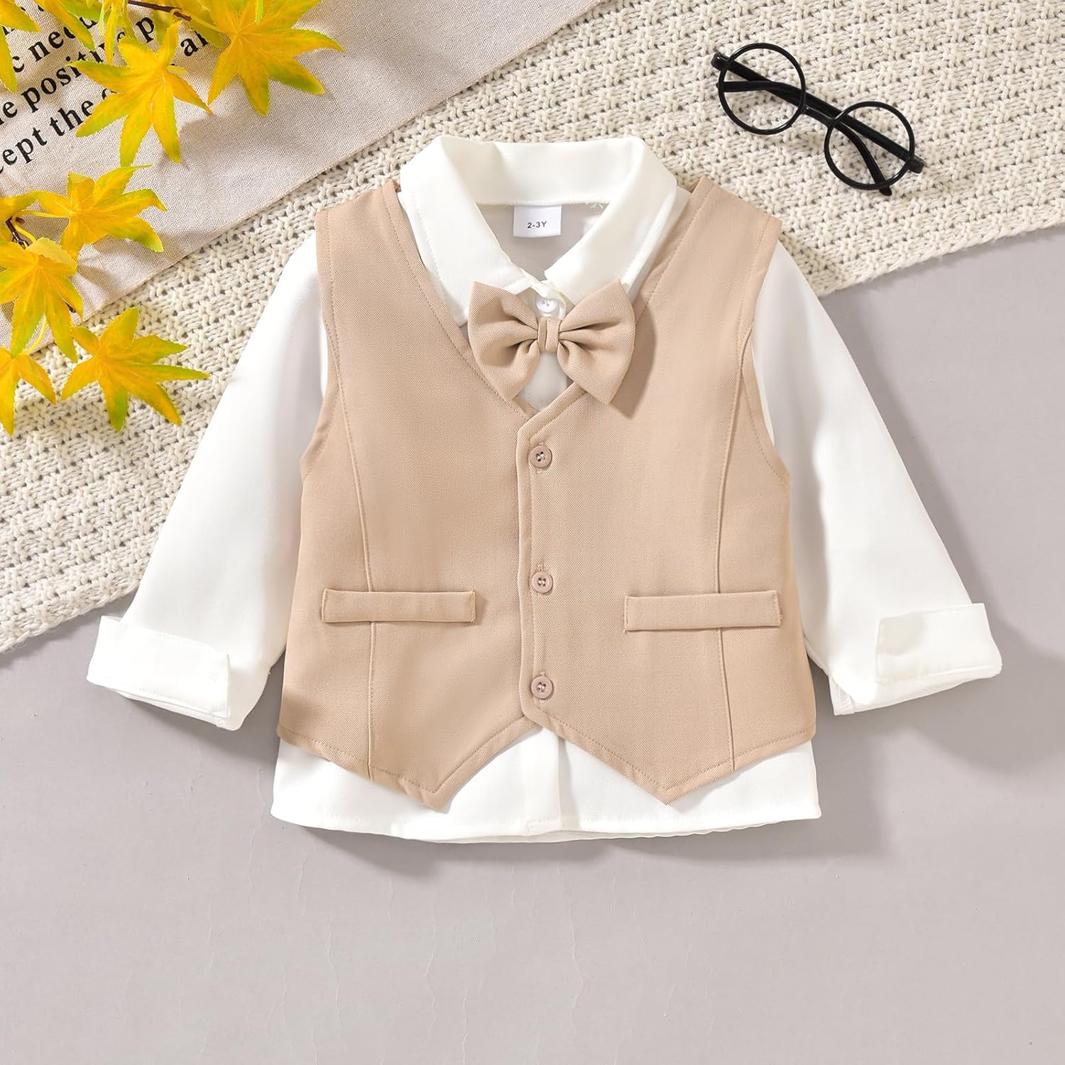 MINIFEIKO Toddler Boys Suit 4Pcs - Image 3