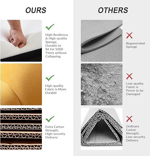 Miniatura 134 de HULALA HOME Moderno sofá biplaza de terciopelo con respaldo en forma de flor, cómodo sofá tapizado de 2 plazas con patas de metal dorado, sofá