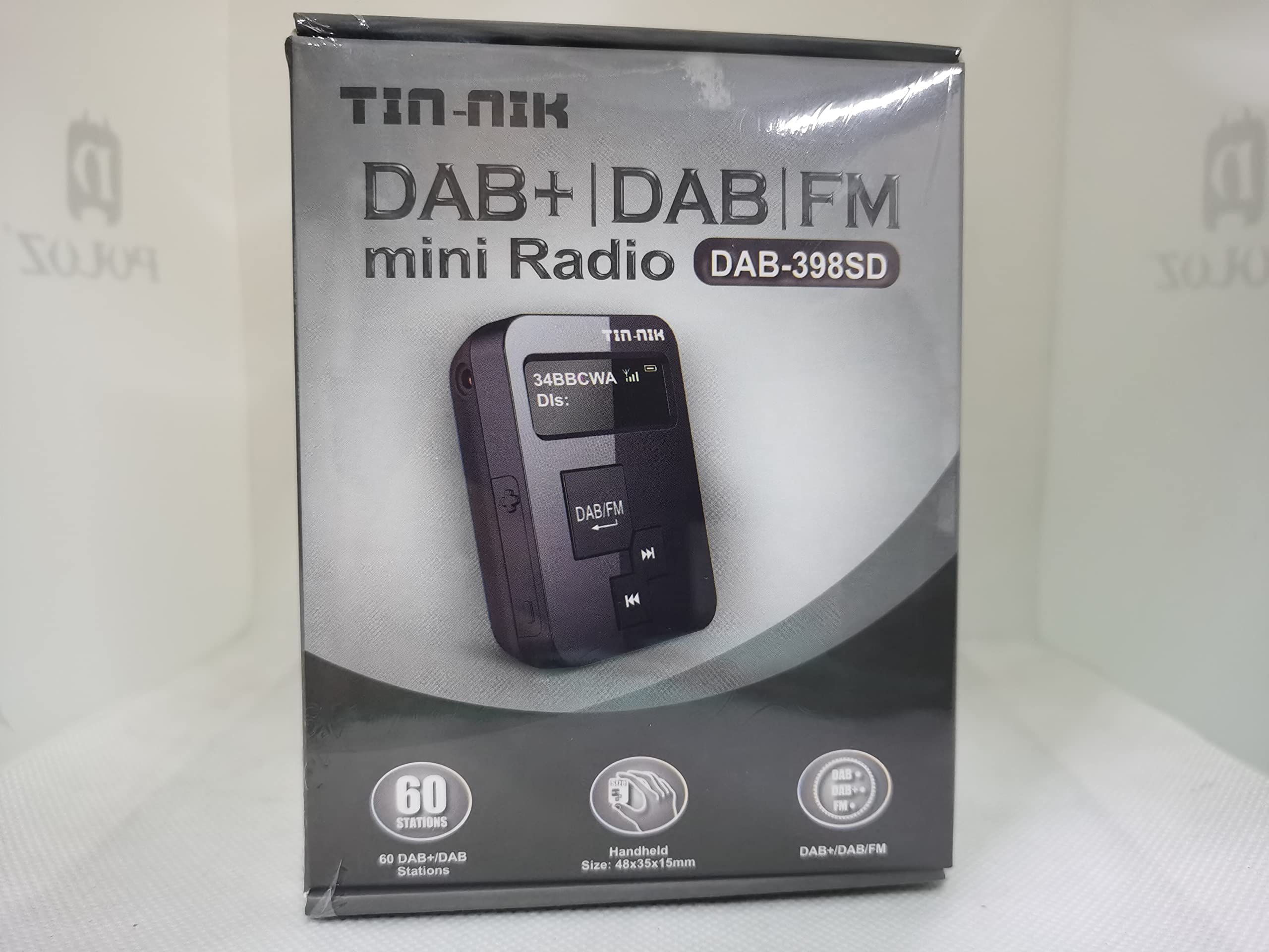 Tin- Nik DAB-398WS-B Portable DAB/DAB+/FM Radio, Digital RDS