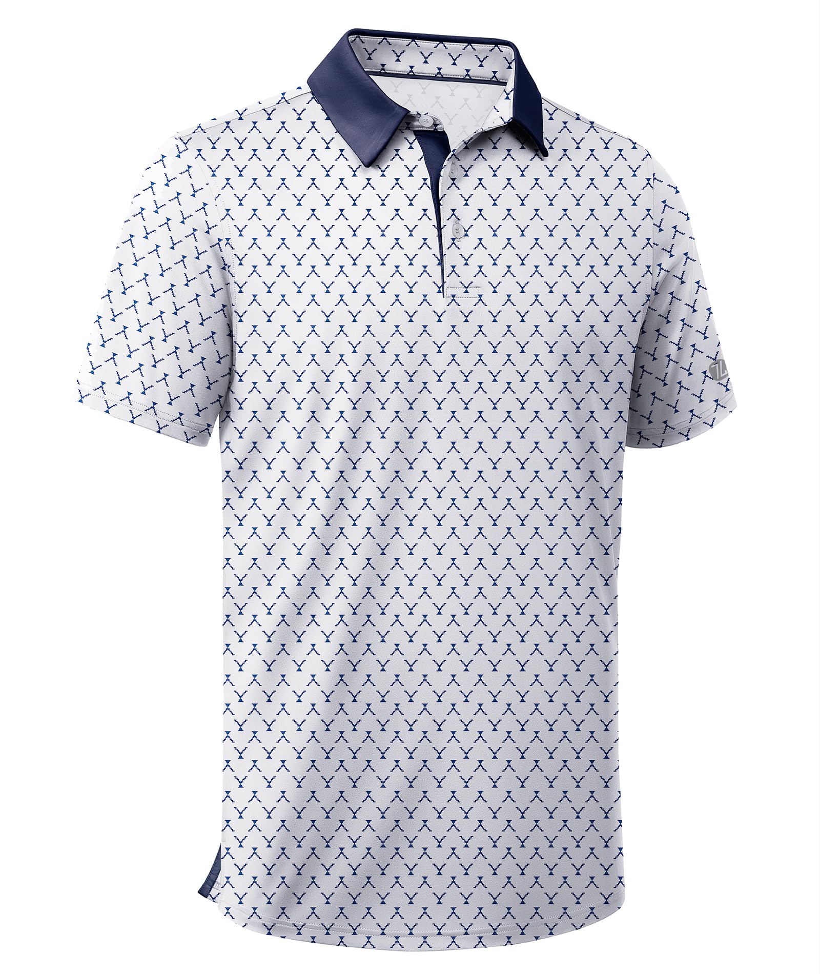 SWISSWELL Mens Golf Shirt Short Sleeve Moisture Wicking Print Polo Shirts for Men Performance Collared Summer Athletic Tshirt