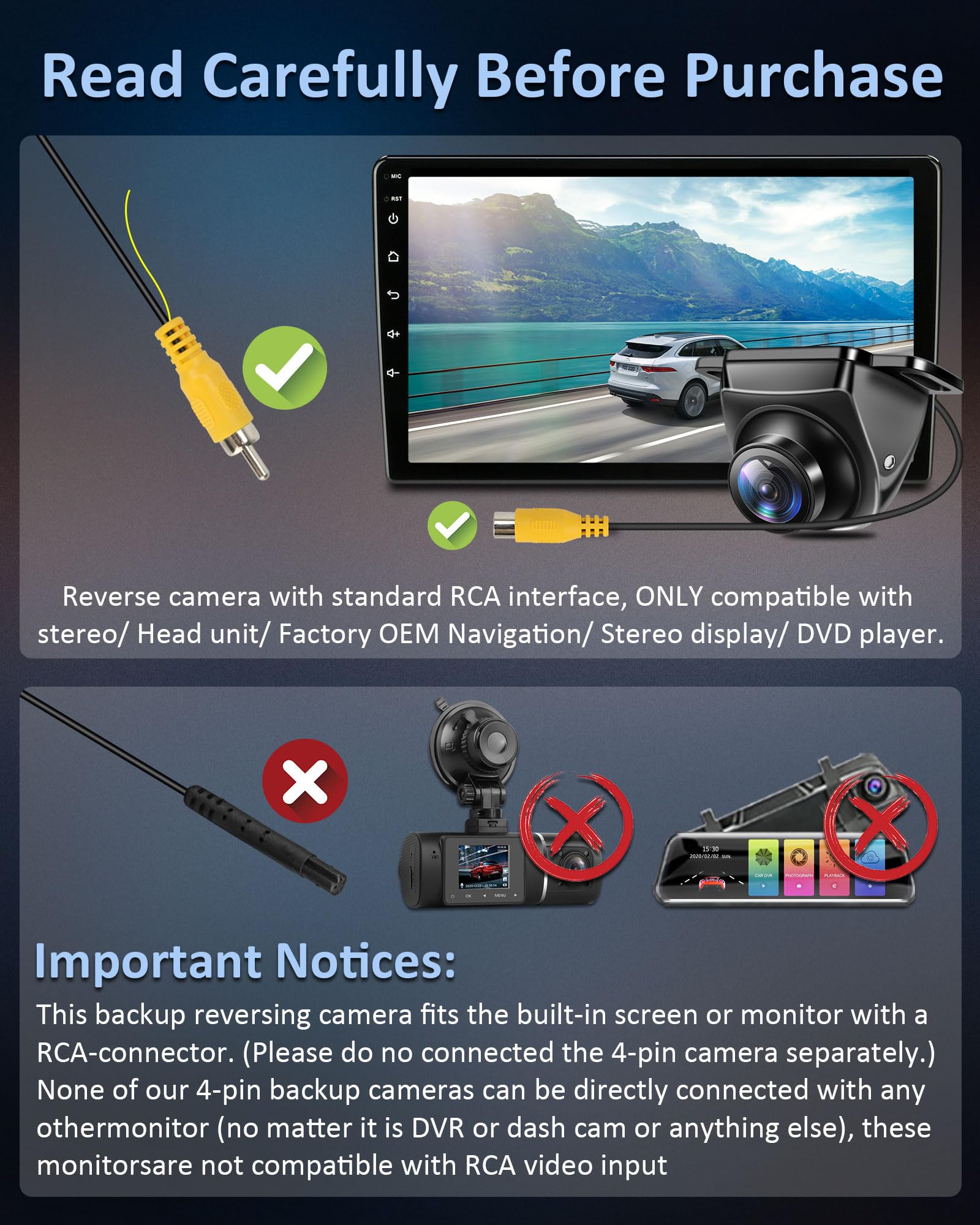 Telecamera Retromarcia Auto AHD 720P - 360° Rotante - Visione Notturna - Impermeabile IP69K - Per Auto E Camper - Foto 12