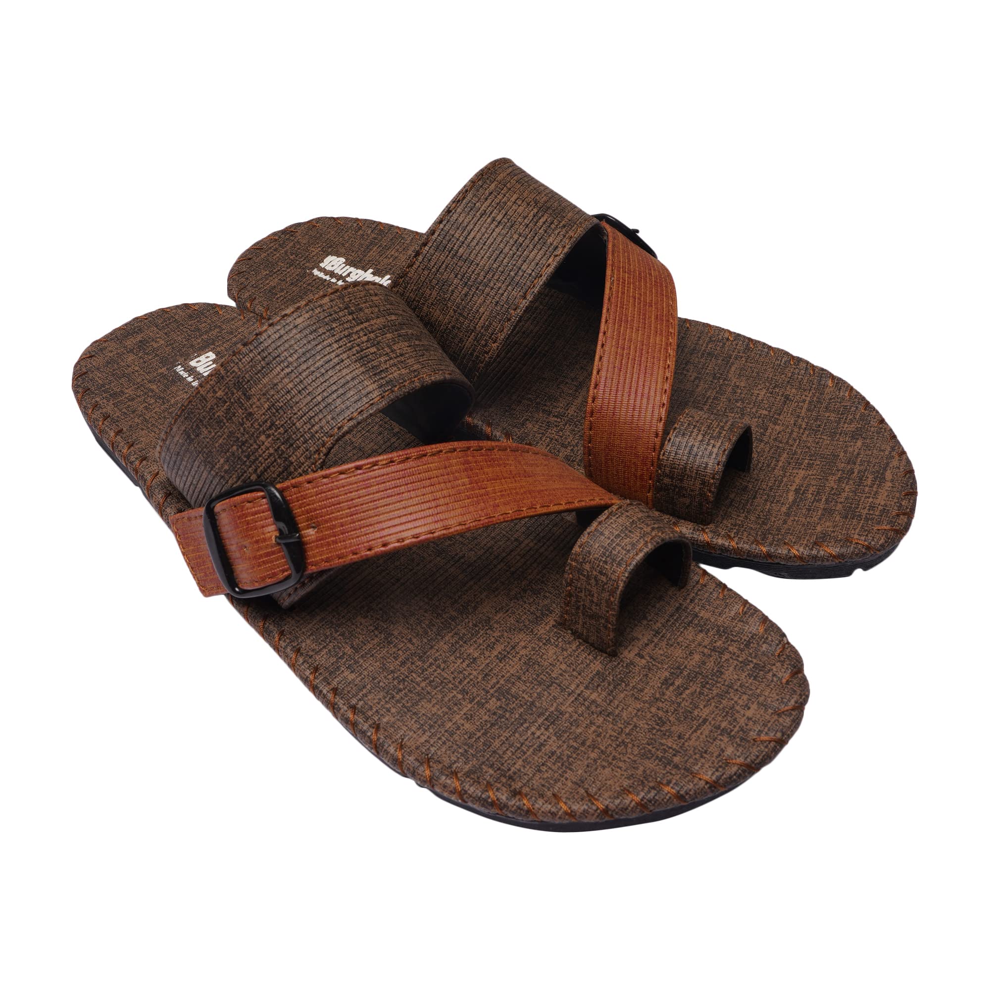 Emosis Mens Faux Leather Slipper - Flat Chappal cum Thong Sandal - For Daily Use Outdoor Indoor Formal Office Home Ethnic Casual Wear E0559 (B0C18SGPRQ) Amazon Price History, Amazon Price Tracker