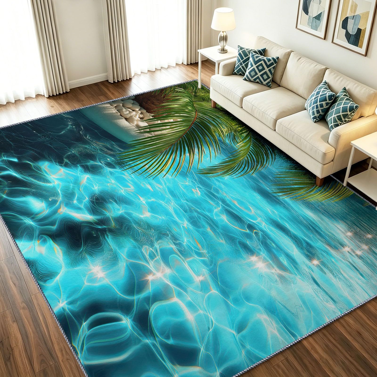 Tapis de salon antidérapant et lavable contre les glissades