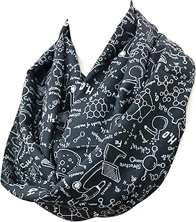 Di Capanni Science chemistry infinity Scarf women teacher pharmacist engineer biology student nerdy geek (black)
