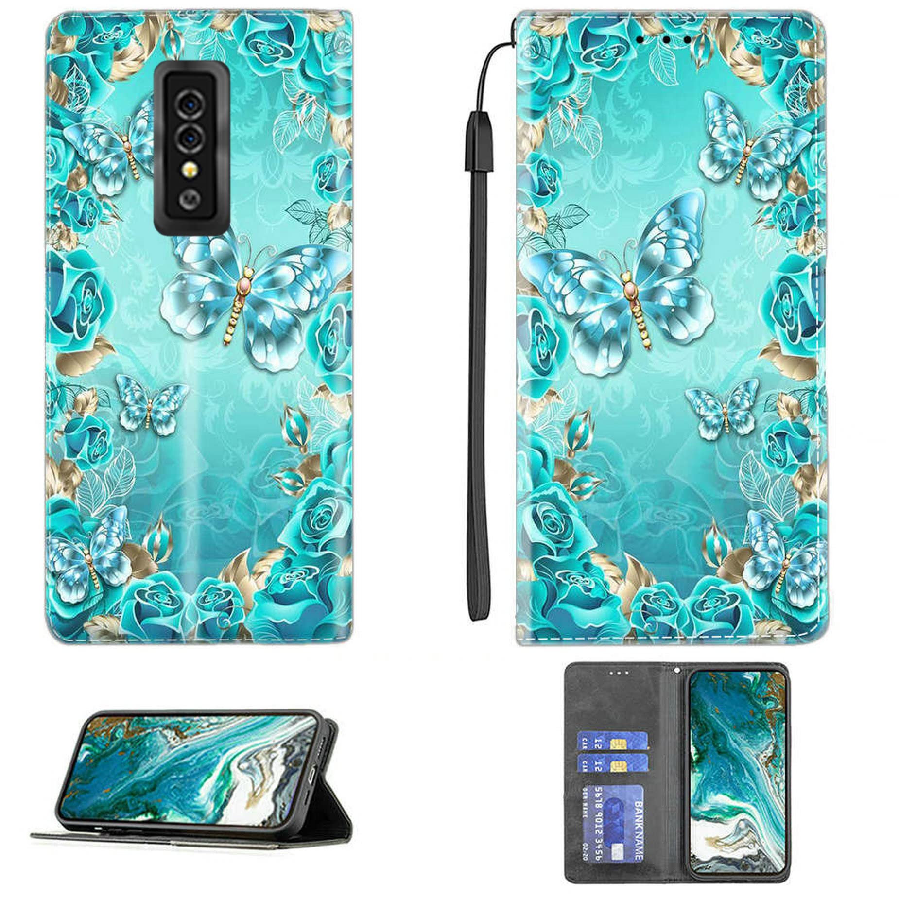 jioeuinly Maxwest Nitro 55a Case Compatible with Maxwest Nitro 55a Phone Case Flip Stand Cover Magnetic Close YHD