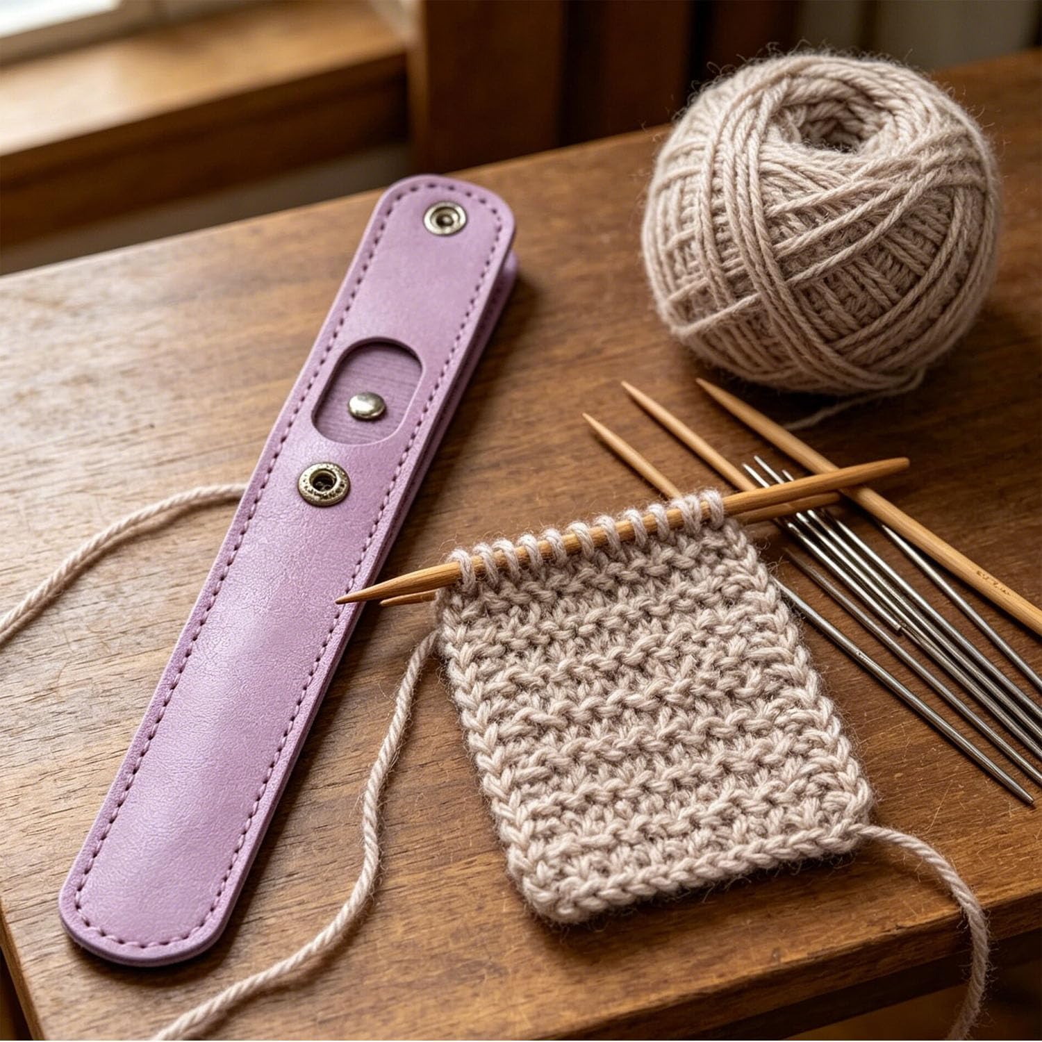 ArrErr 5 Pack 6 Inch Knitting Needle Case Pouch