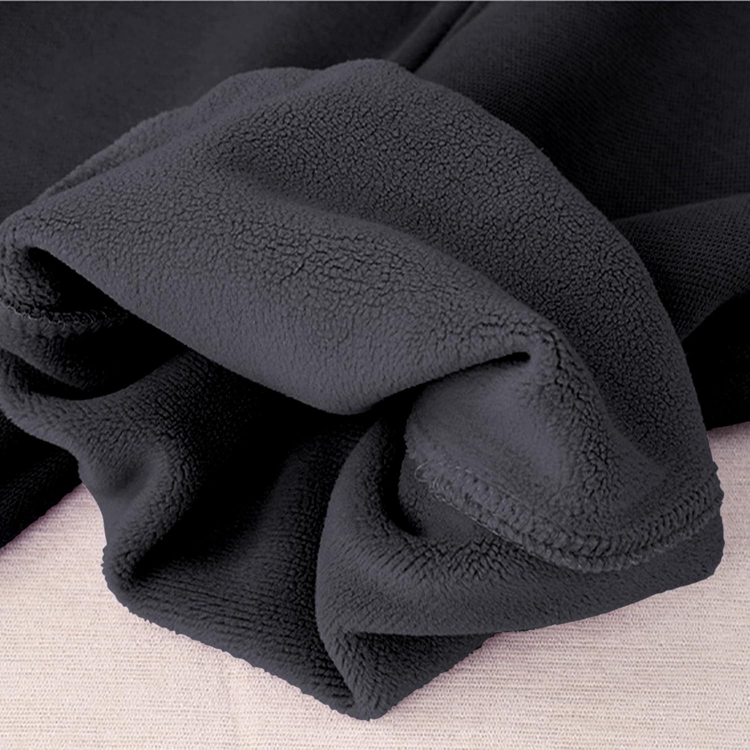 Womens Fleece Lined Sweatpants Drawstring Elastic Waistband Winter Warm Joggers Pants with Pocket - Image 5