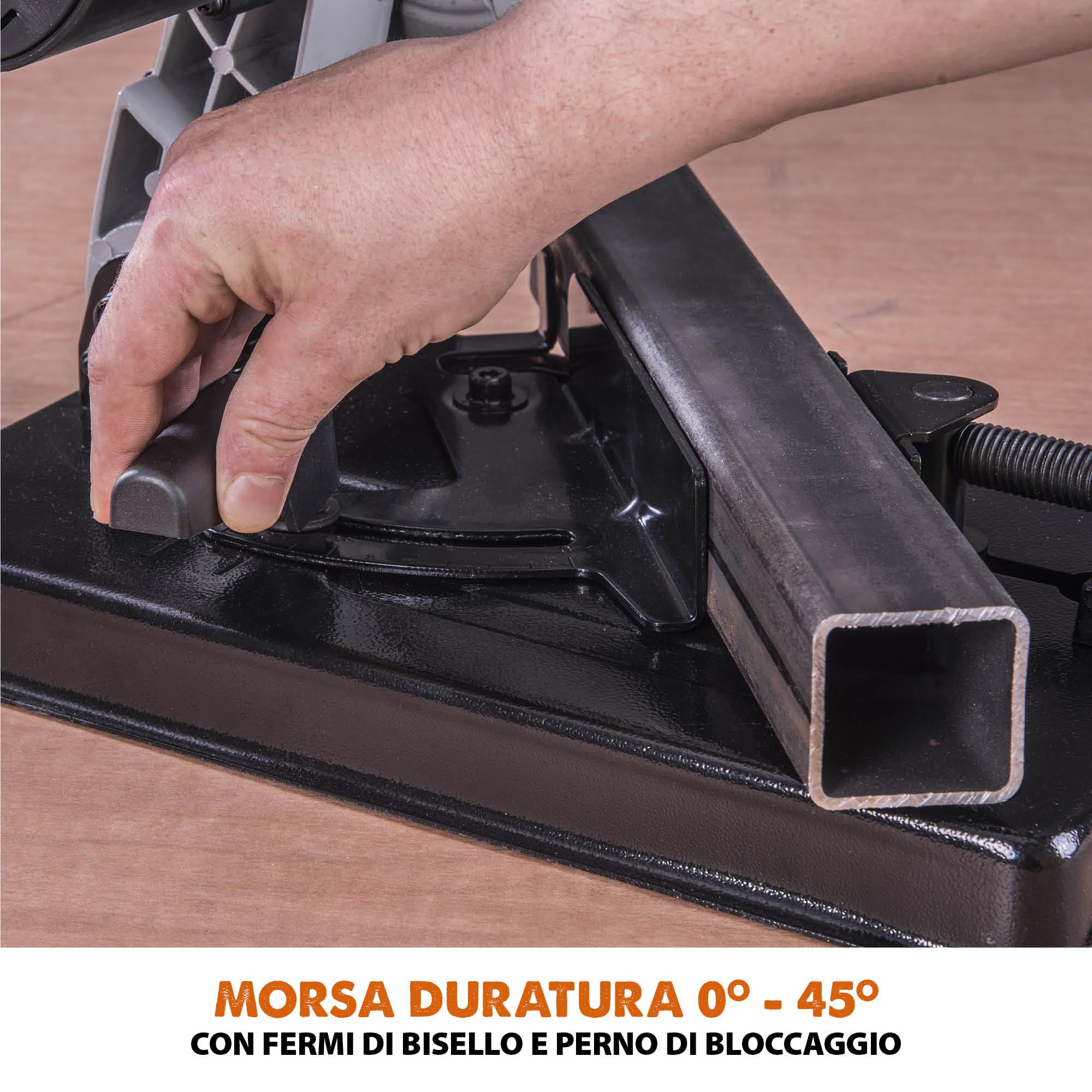 Evolution Power Tools Rage 4 Troncatrice a trazione - Multi-materiale per tagli su legno, metallo, plastica e molto altro, 185 mm, 230 V