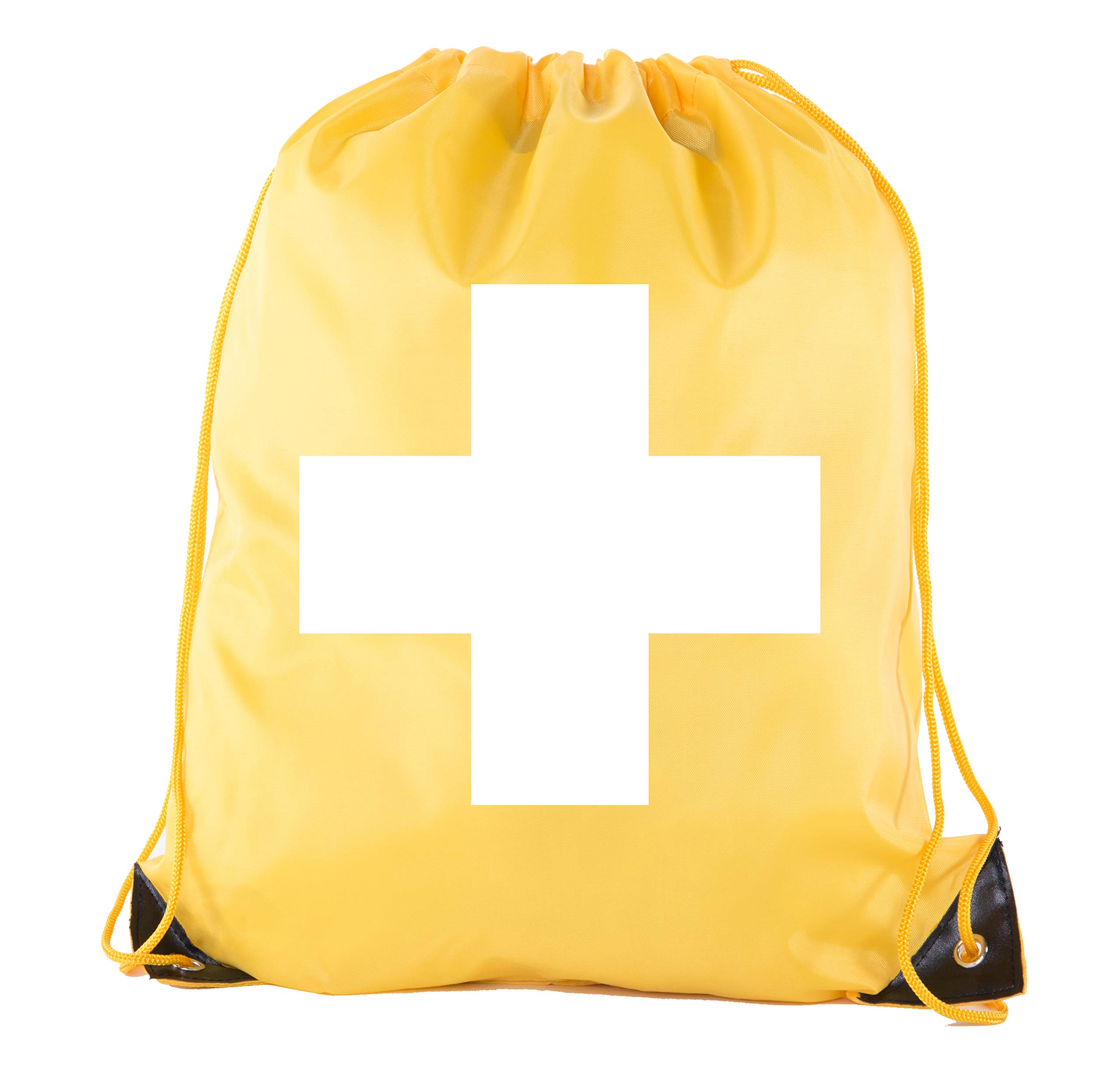 Mato &amp; Hash First Aid Backpack Drawstring Medical Bag for Emergencies or Epi Pen &amp; Medicine - 3PK Athletic Gold CA2500FirstAid S5