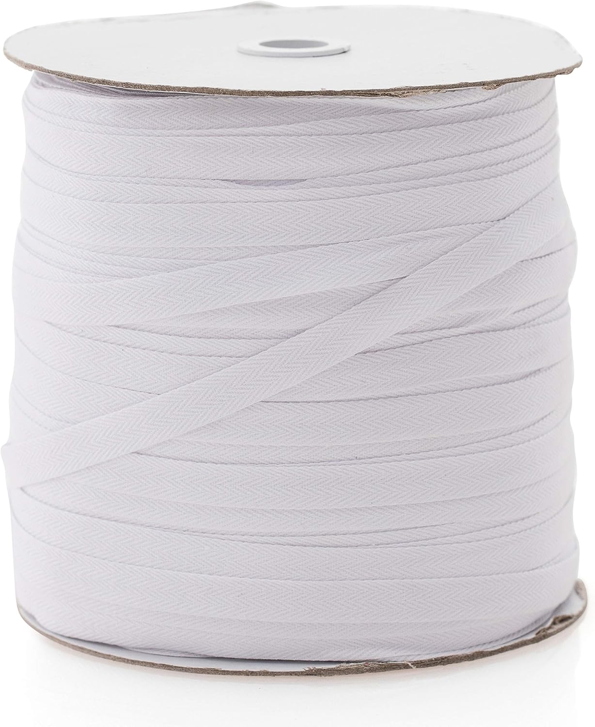 Beyond Trim Twill Tape Ribbon - 100% Cotton Herringbone Fabric Roll Sewing Crafts DIY Webbing Bias Binding Gift Wrapping Home Decor 100 Yard White 1 Inch