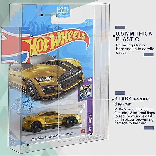 Miniatura 3 de MALKO Hot Wheels & Matchbox - Estuche protector para carros cardados 164 fundidos a presión, paquete de 10 unidades  Requiere montaje