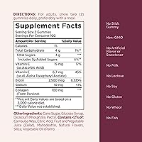 Vista 7 de Nature's Bounty Optimal Solutions Gomitas de pectina de colágeno para el cabello, la piel y las uñas, 100 mg de colágeno y 2,500 mcg de biotina por