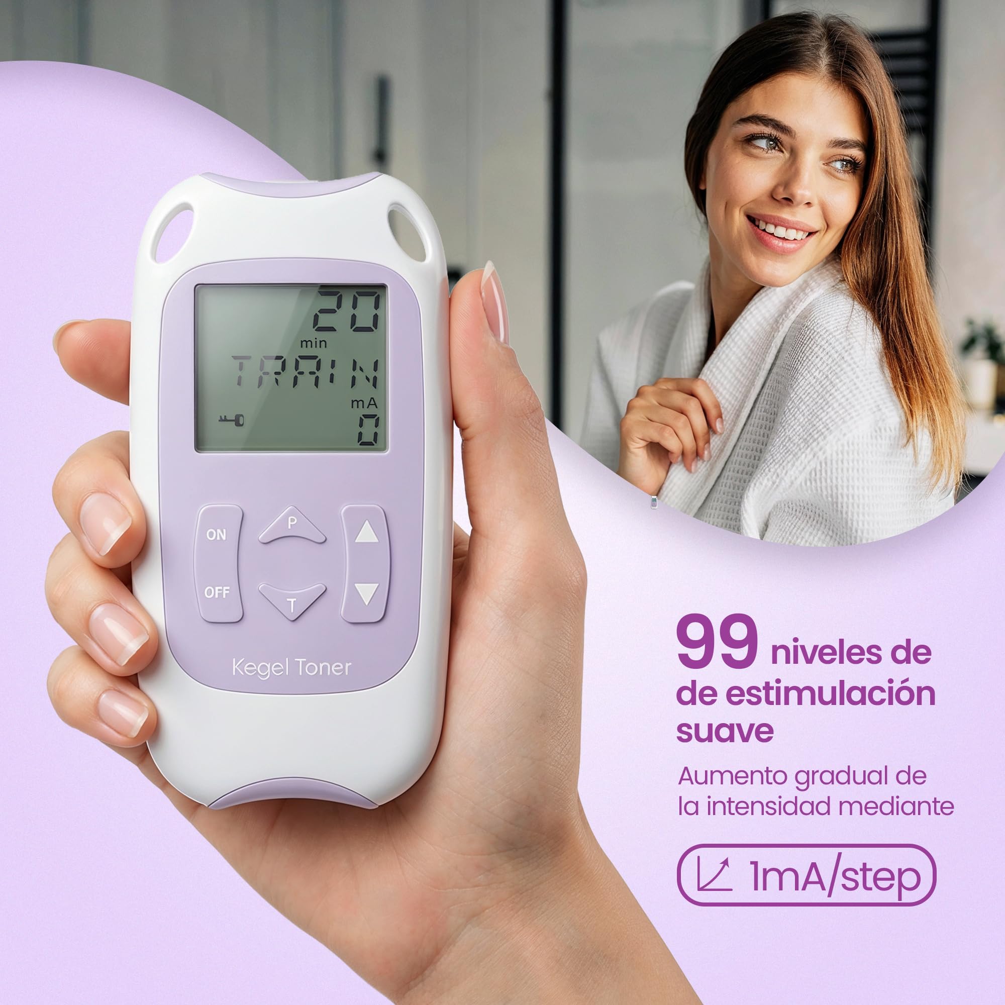TensCare Kegel Toner – Ejercitador Kegel y Entrenador de Suelo Pélvico para Mujer con Programas Clínicamente Probados | Control de Vejiga, Incontinencia y Tonificación