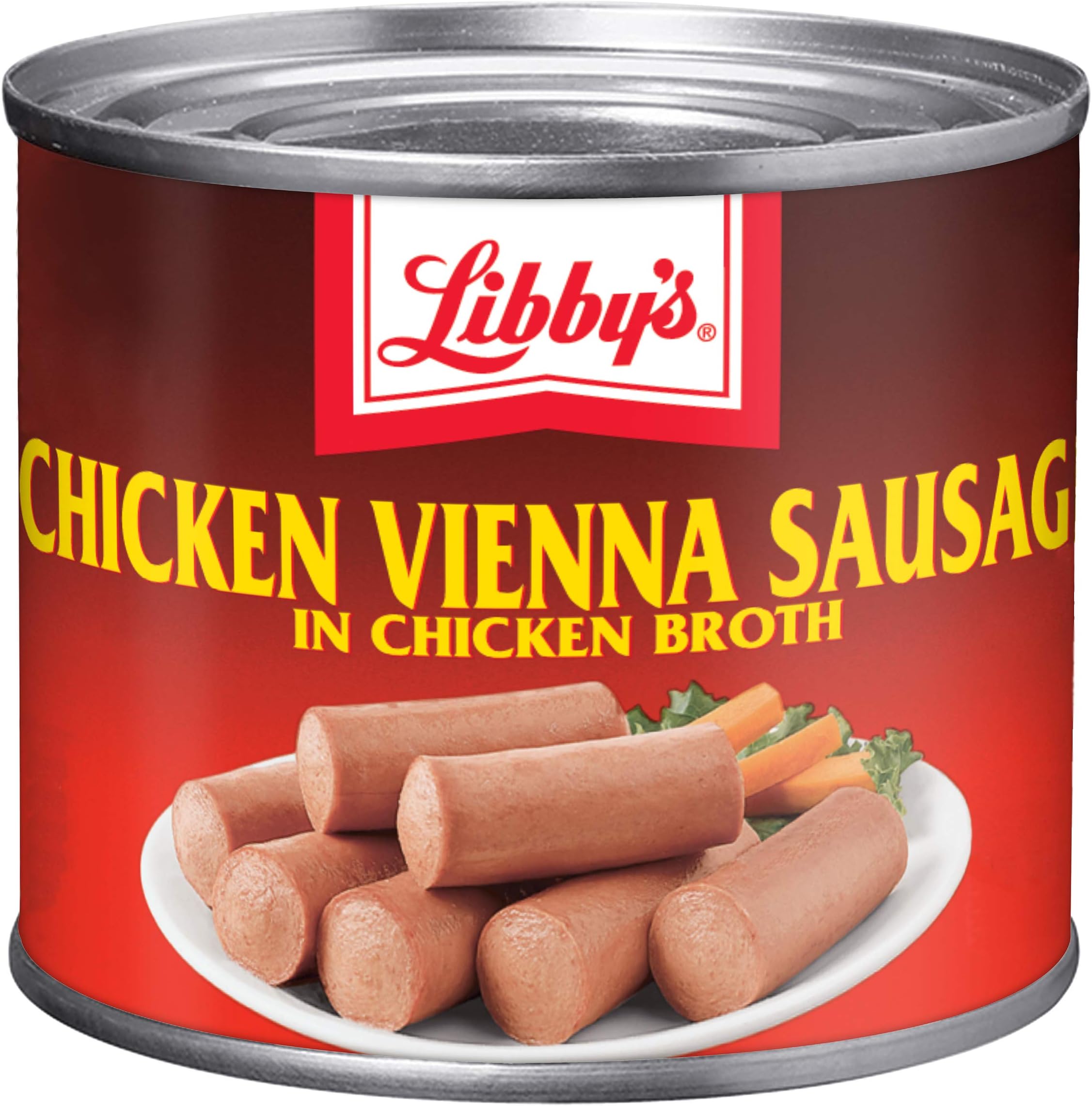 Libby's Chicken Vienna Sausage in Chicken Broth, Ready to Eat Canned Sausage, 10g Protein Per Serving, 4.6 oz. Can