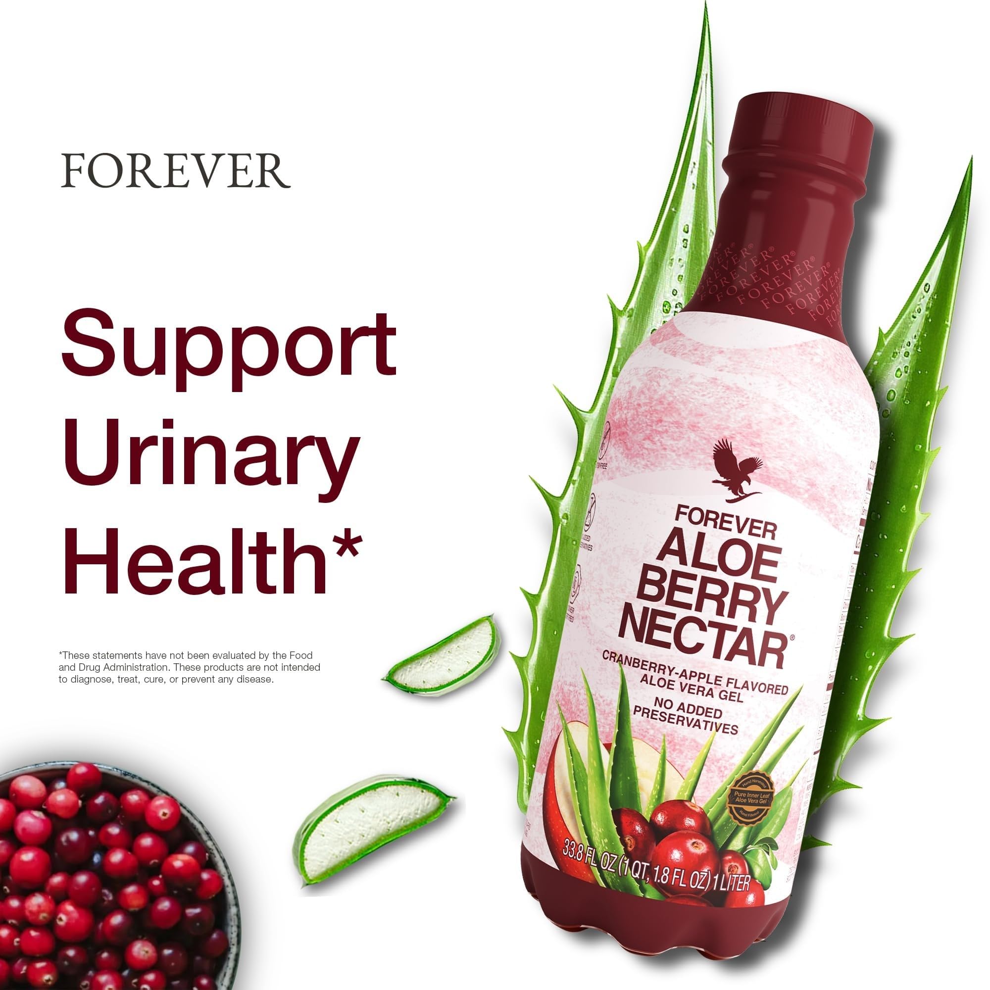 Forever Living - Aloe Berry Nectar - 1L Pack of 2 | Contains 90.7% Pure Aloe Vera Gel Cranberry And Apple Concentrates No Preservatives For Daily Use product thumbnail 7