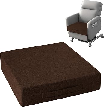 OVOV Recliner Cushions for Elderly 20"x20"x4" Thick Seat Cushion for Recliner Chair Large Square Non Slip Chair Pads with Washable Cover for Armchair Couch Coffee