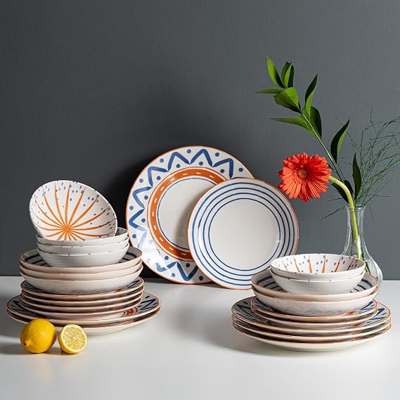Soley | Soley | 24 Pieces Dinner Set for 6 People Blue
