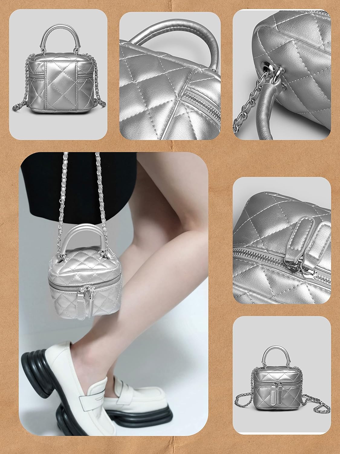 Box Bag Purse, Y2K Sourpuss Purse Cool Style Trendy Women Shoulder Crossbody Bags Fashion Girls Handbag - Image 7