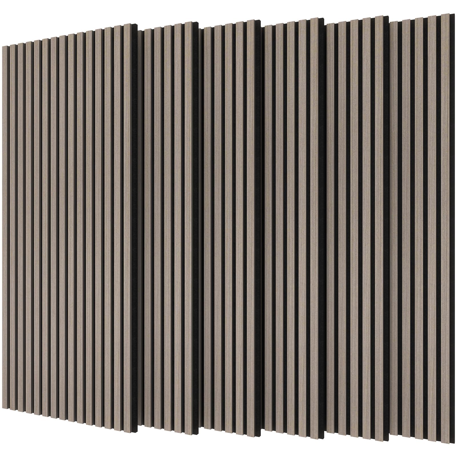 TONOR 6-pak drewnianych paneli akustycznych, 120 cm x 60 cm – 4,32 m², panele ścienne drewniane do ścian, panele drewniane do izolacji akustycznej i dekoracji do studia, mieszkań, sypialni i biur