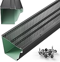 Waterlock 6 Inch Gutter Guards 100 Ft Black Aluminum Leaf Guards - Made in USA, Easy DIY Install, Lifetime Warranty