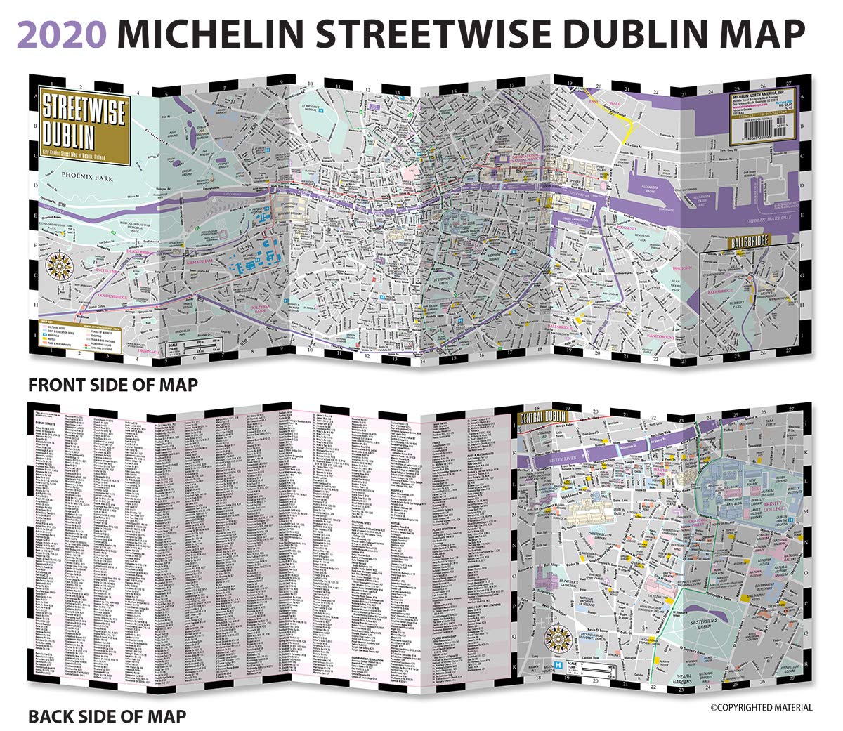 Streetwise Dublin Map - Laminated City Center Street Map of Dublin, Ireland (Michelin Streetwise Maps)      Map – Folded Map, June 12, 2018