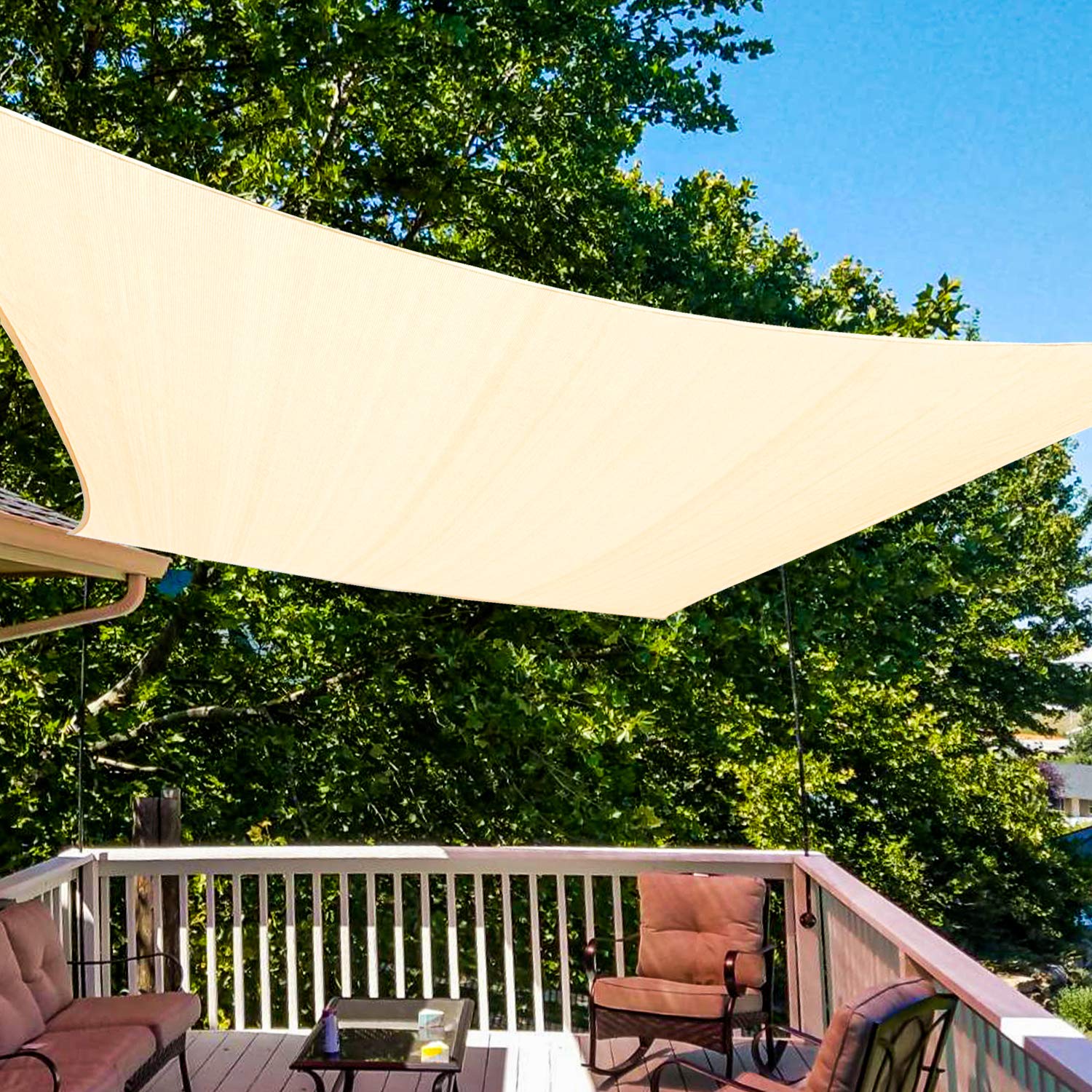 Buy Amagenix Sun Shade Sails Canopy, Beige Rectangle Outdoor Shade
