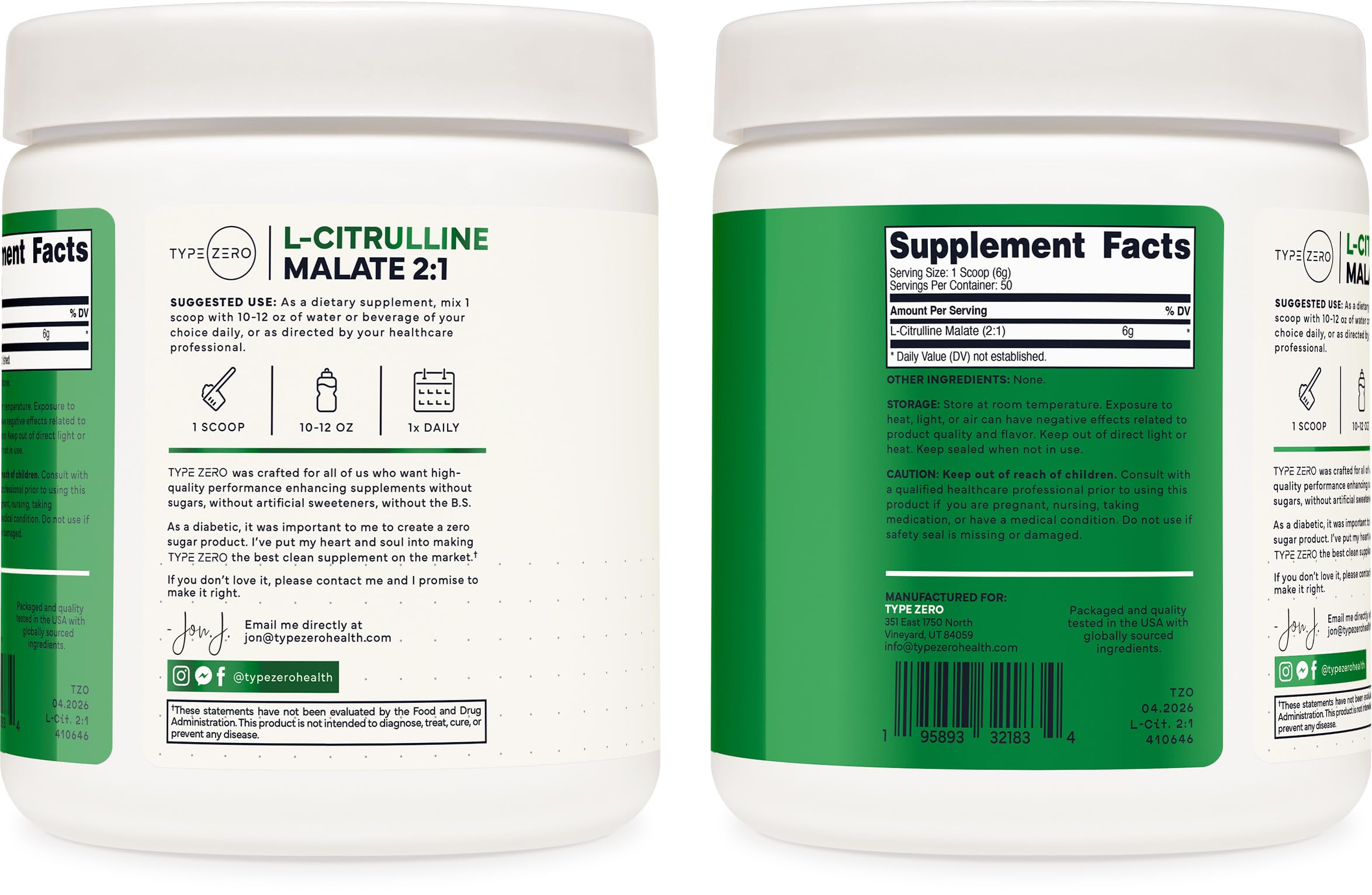 Type Zero L-Citrulline Malate Powder 2:1 (Unflavored) 300 Grams — Amazon image 8