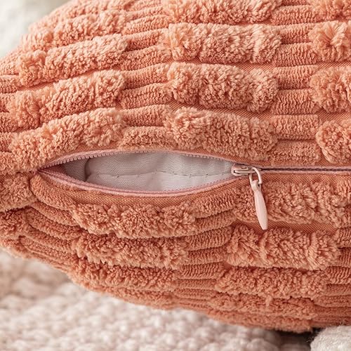 Vista 85 de MIULEE Pack of 2 Orange Corduroy Decorative Pillow Covers 20x20 Inch Soft Boho Striped Throw Pillow Covers Modern Farmhouse Home Decor for Halloween