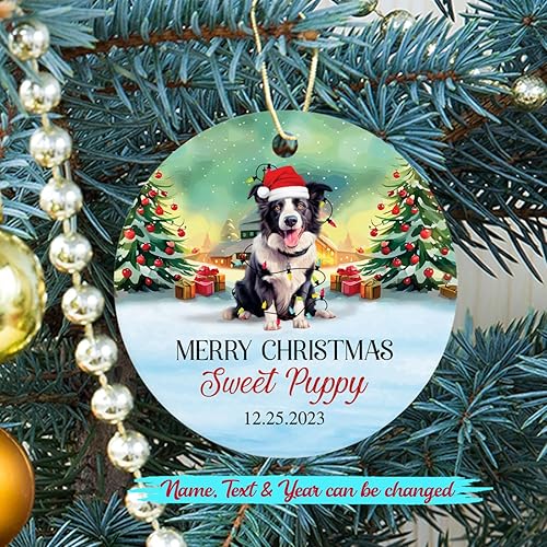 Miniatura 53 de Adorno personalizado para árbol de Navidad de perro Chow Chow, regalo único de Navidad negro para los amantes de los perros Adorno negro Chow Chow