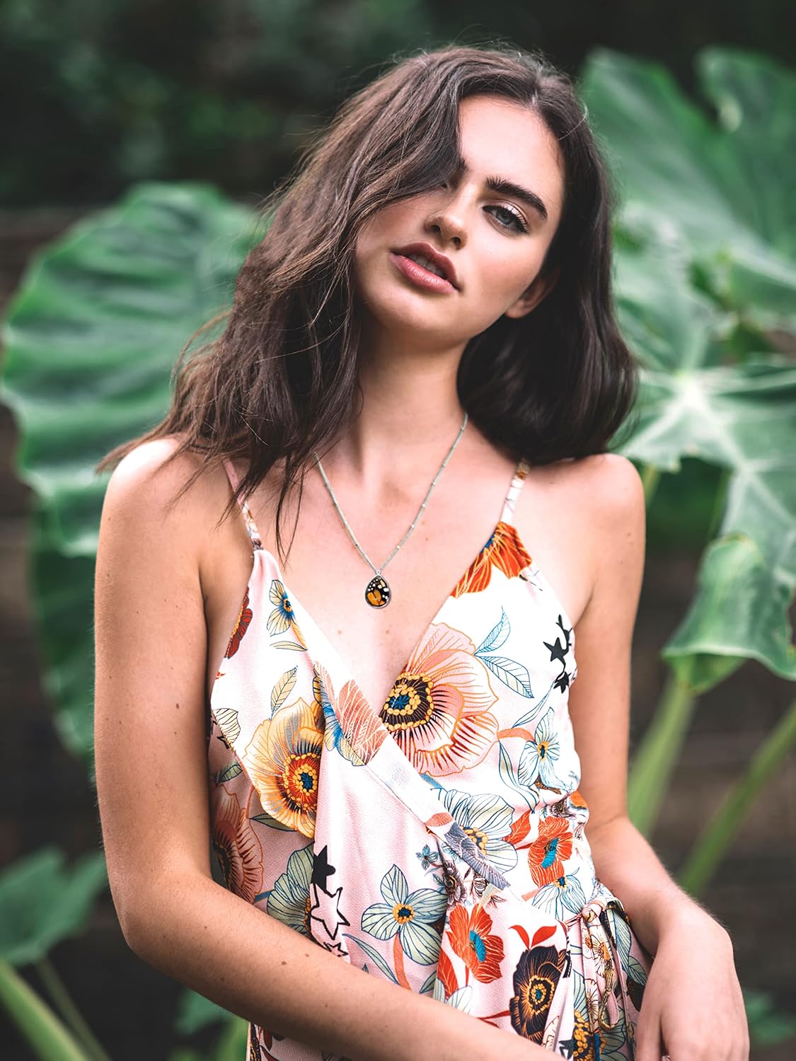 Recycled Monarch butterfly wing necklace Real butterfly necklace Ethically sourced Preserved butterfly in glass terrarium pendant Pressed flower necklace Handmade jewelry t w