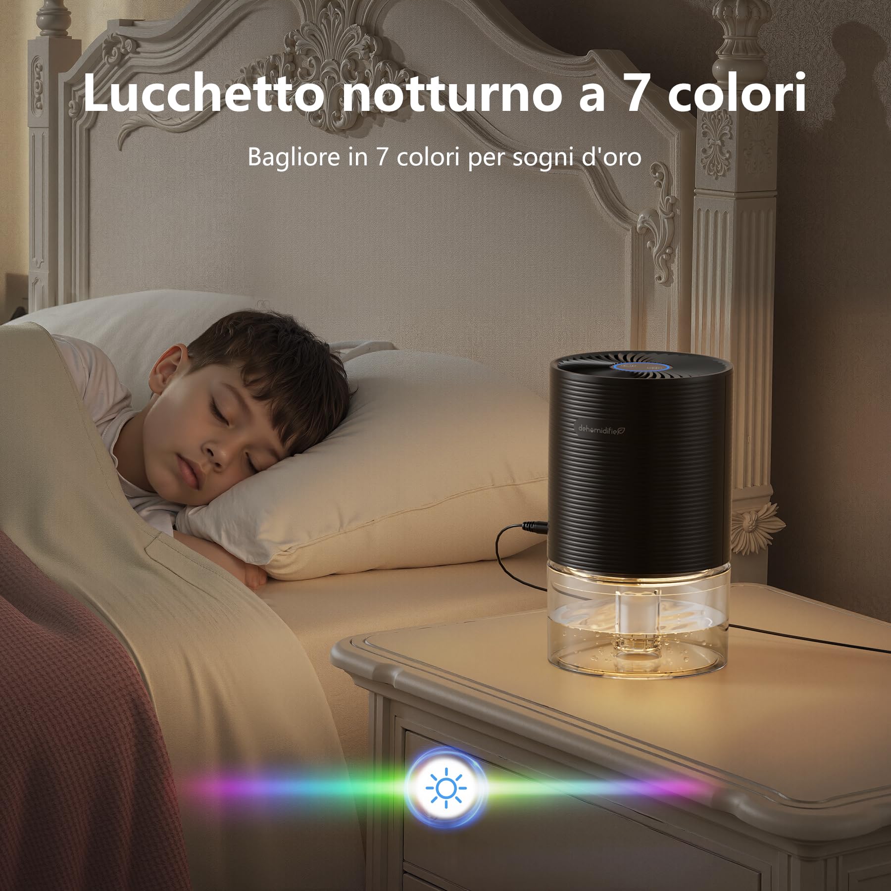 Deumidificatori per la Casa, Deumidificatore Portatile per la Camera da Letto, Ultra-Silenzioso, Spegnimento Automatico, a Risparmio Energetico per il Bagno