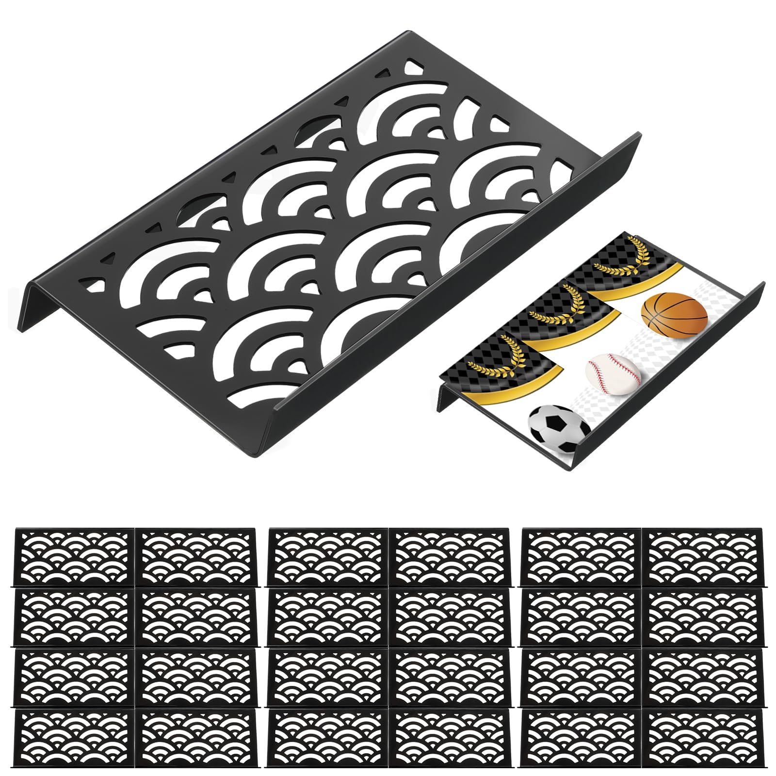 Yalikop 24 Pcs Trading Card Risers for Display Case, Cloud Shaped