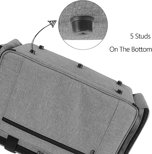 Miniatura 56 de Luxja - Bolsa para máquina de coser portátil, compatible con la mayoría de las máquinas Singer Morado,Negro,Azul,Puntos grises,Puntos