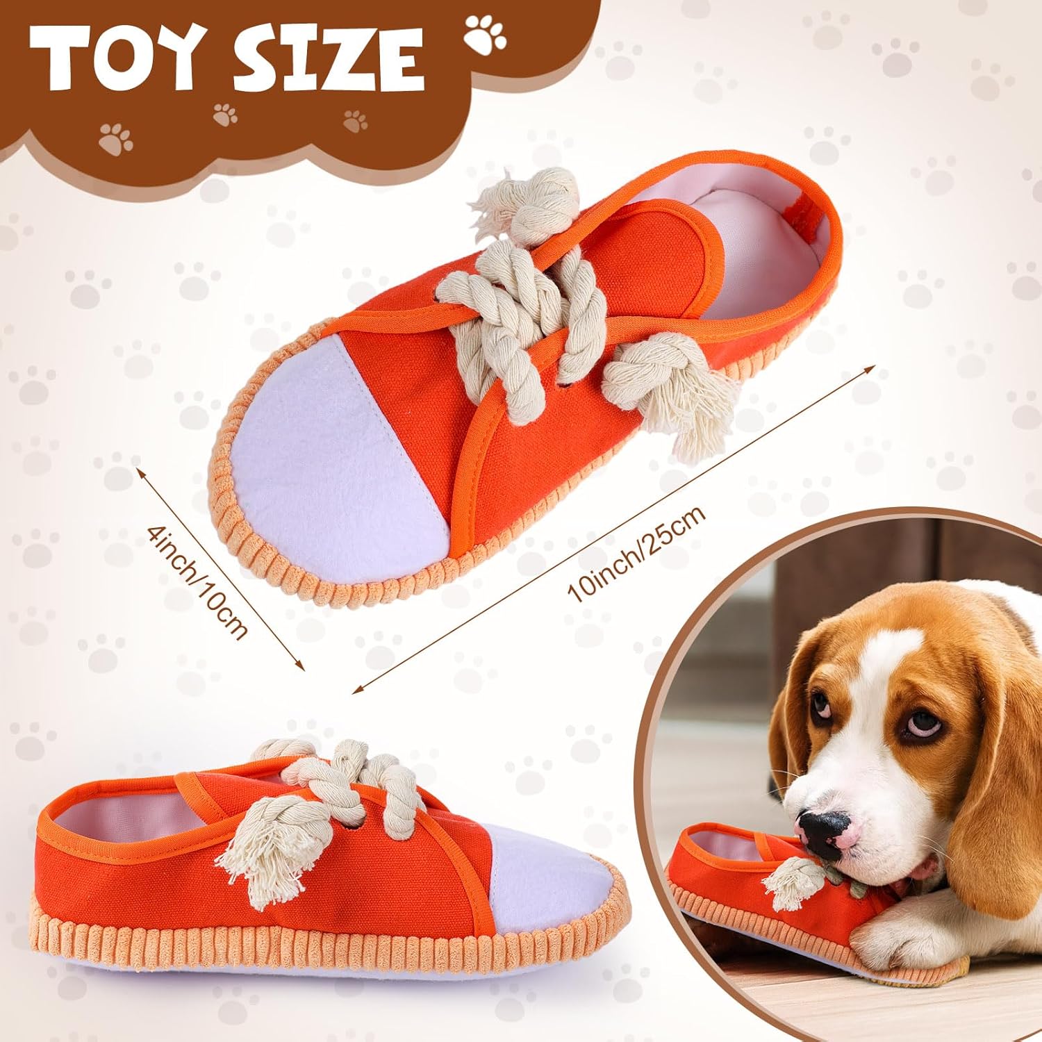 5 Pack Dog Chew Toys Shoes Shape Interactive Rope Tug of War Dog Toys Durable and Safe Playing Shoes for Small Medium Large Dogs