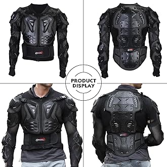 OHMOTOR Motorcycle Body Protective Jacket Armor Men, Motocross Riding Protective Gear,ATV Dirt Bike Chest Spine Protector