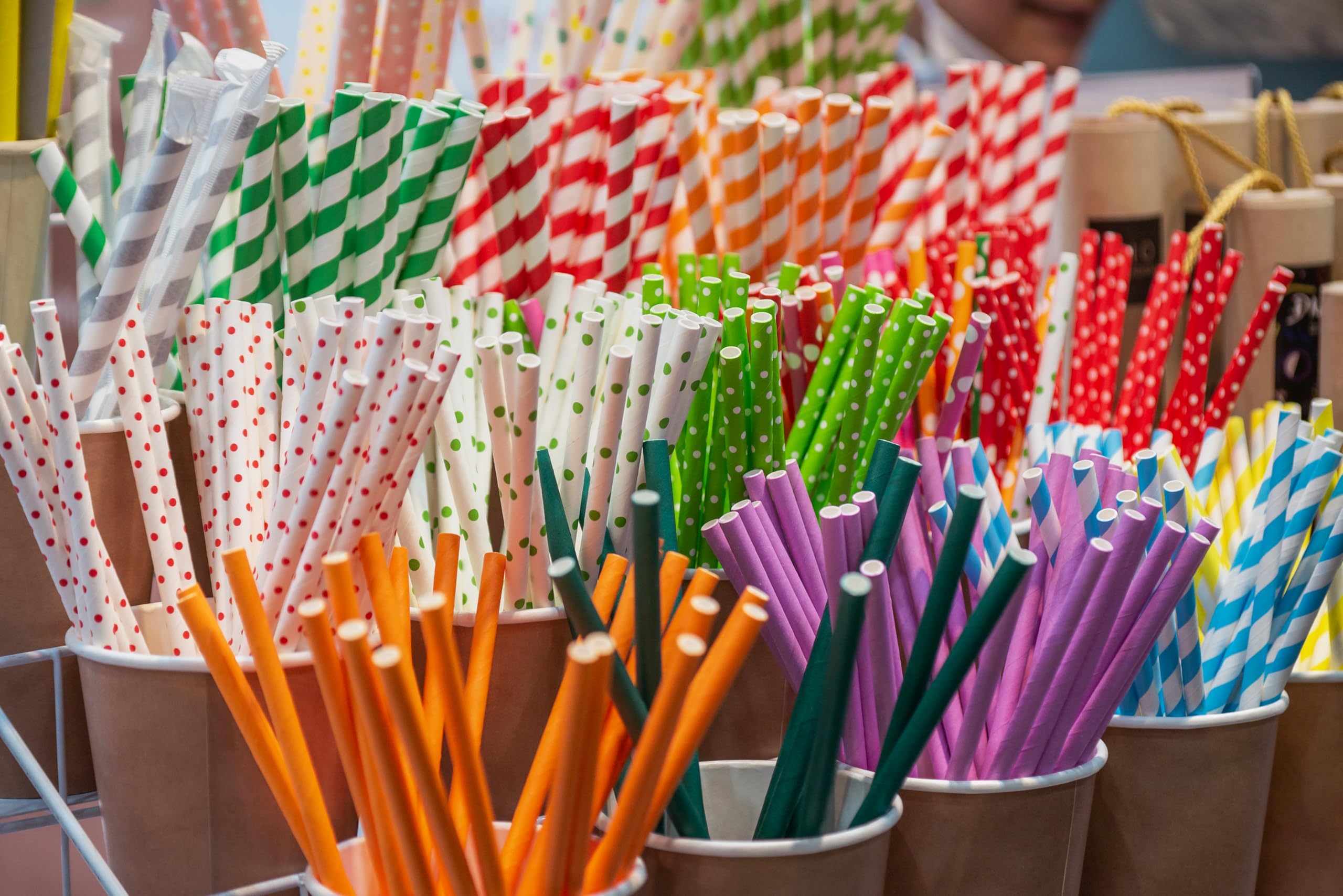 Inoverse 3000 pajitas de papel, pajitas de cartón con diámetro de 8 mm x 24 cm, pajitas desechables, 100 pajitas de papel biodegradables, pajitas de papel kraft para cócteles, fiestas, catering
