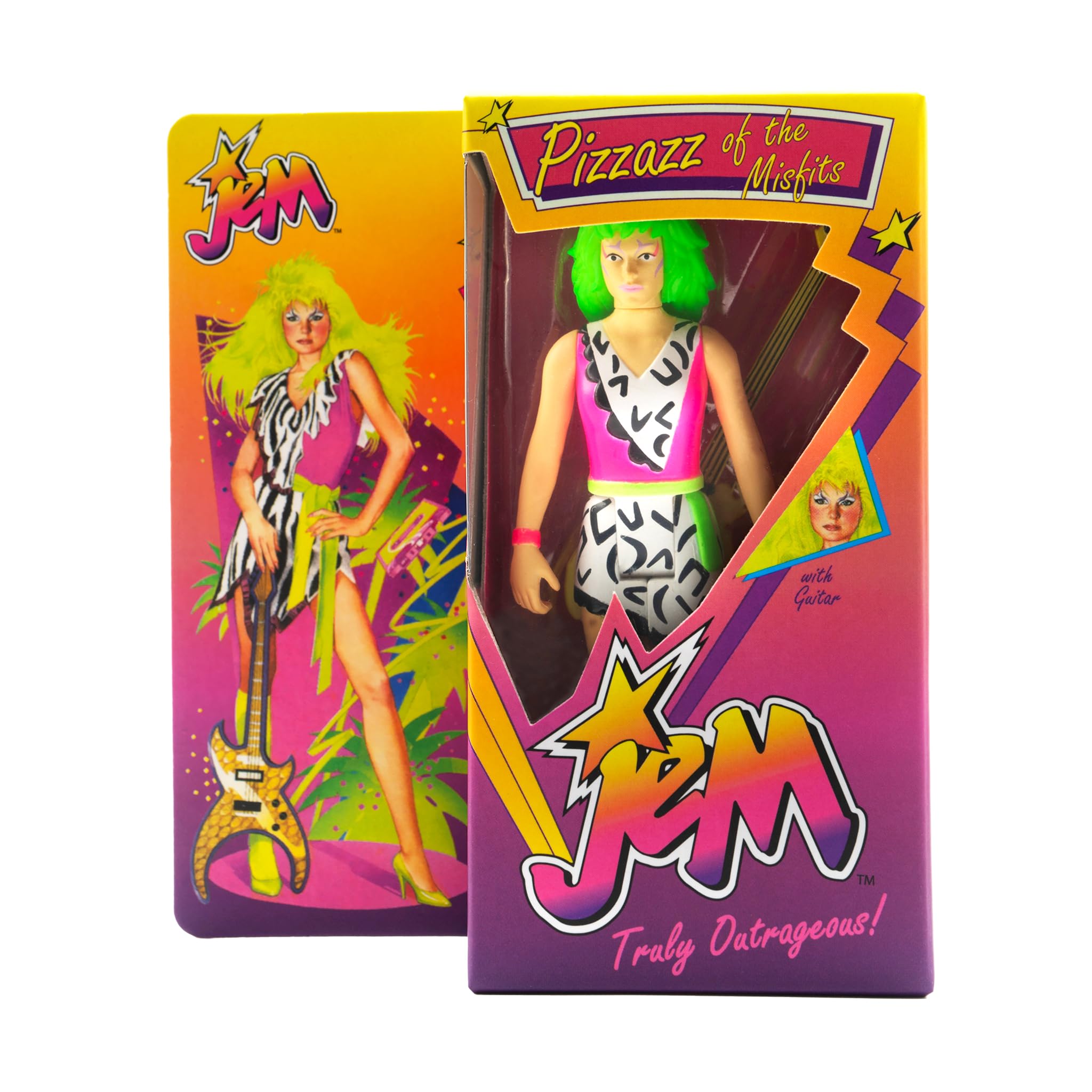 Amazon.com: Super7 Jem and The Holograms Pizzaz (Neon) - 3.75