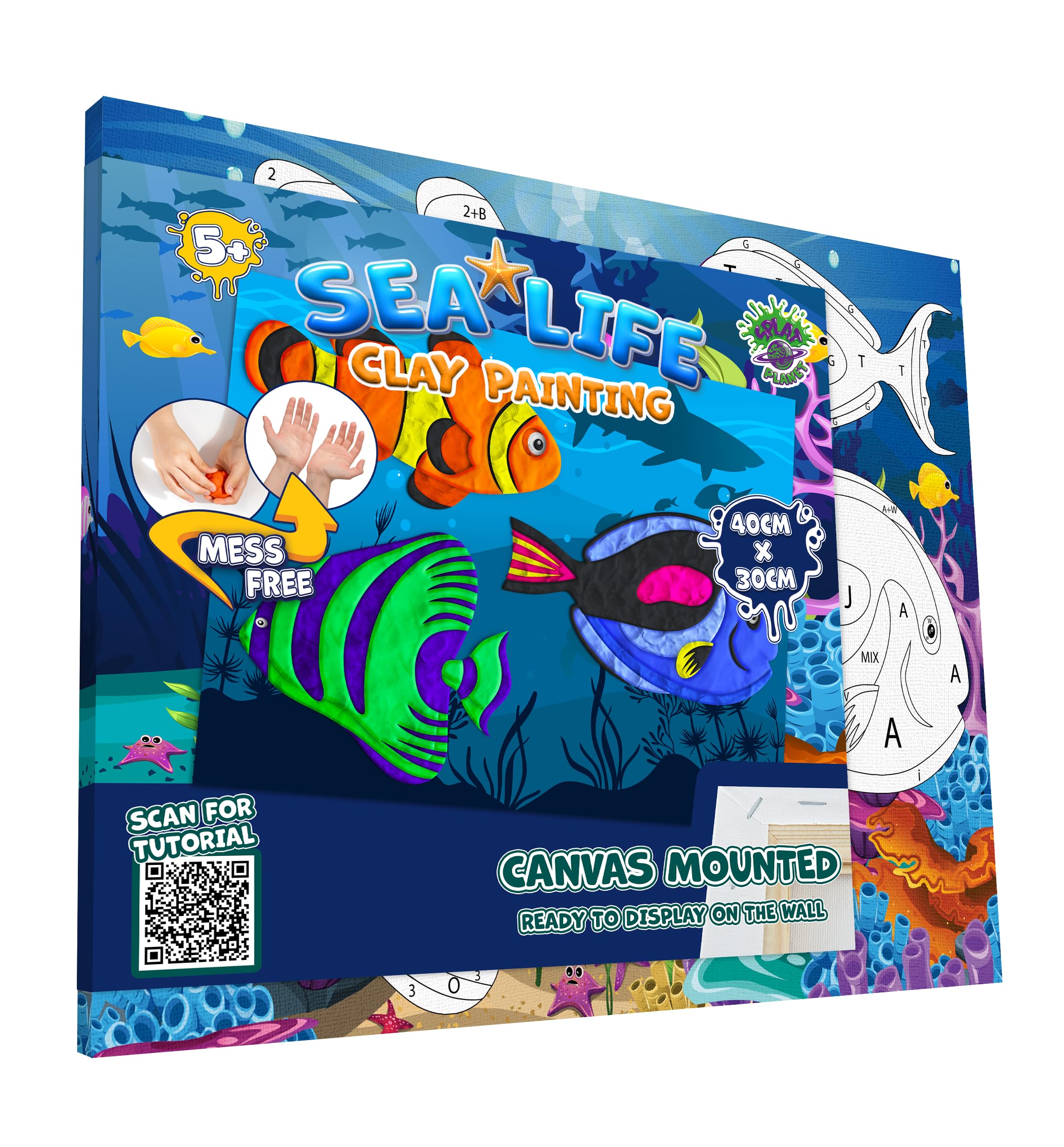 Mess-Free Sea-Life Clay Painting Kit, Air Dry Clay Modelling Kit