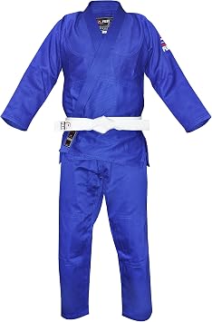 FUJI Single Weave Judo, Belt Not Included Gi Uniform - Kids & Adults Cotton Training Gi for Judo, Belt Not Included, Size 6, Blue