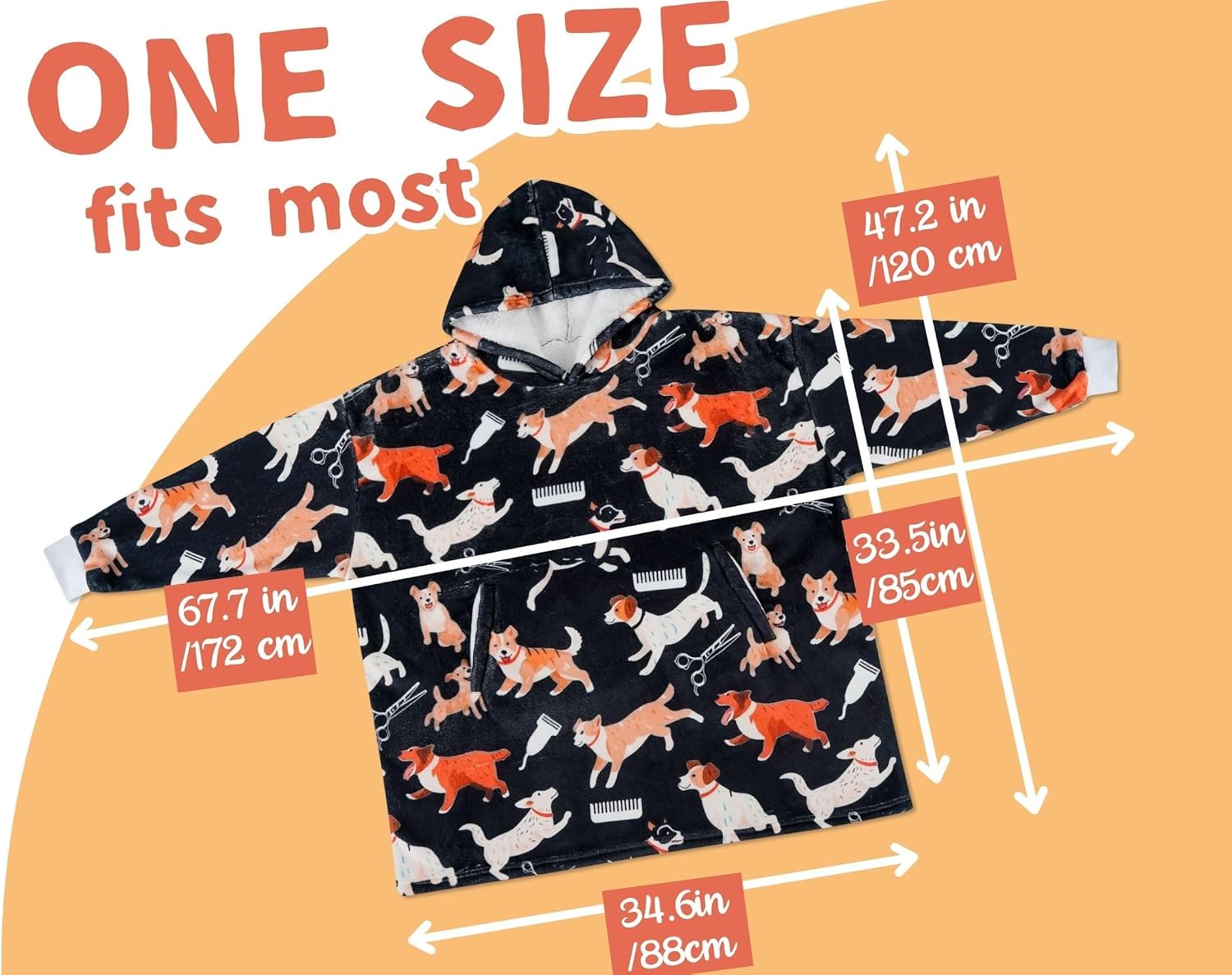 Dog Groomer Gifts for Women, Oversized Flannel Hooded Blanket, Perfect for Birthday, Christmas & Holiday Gifting, One Size Fits Most