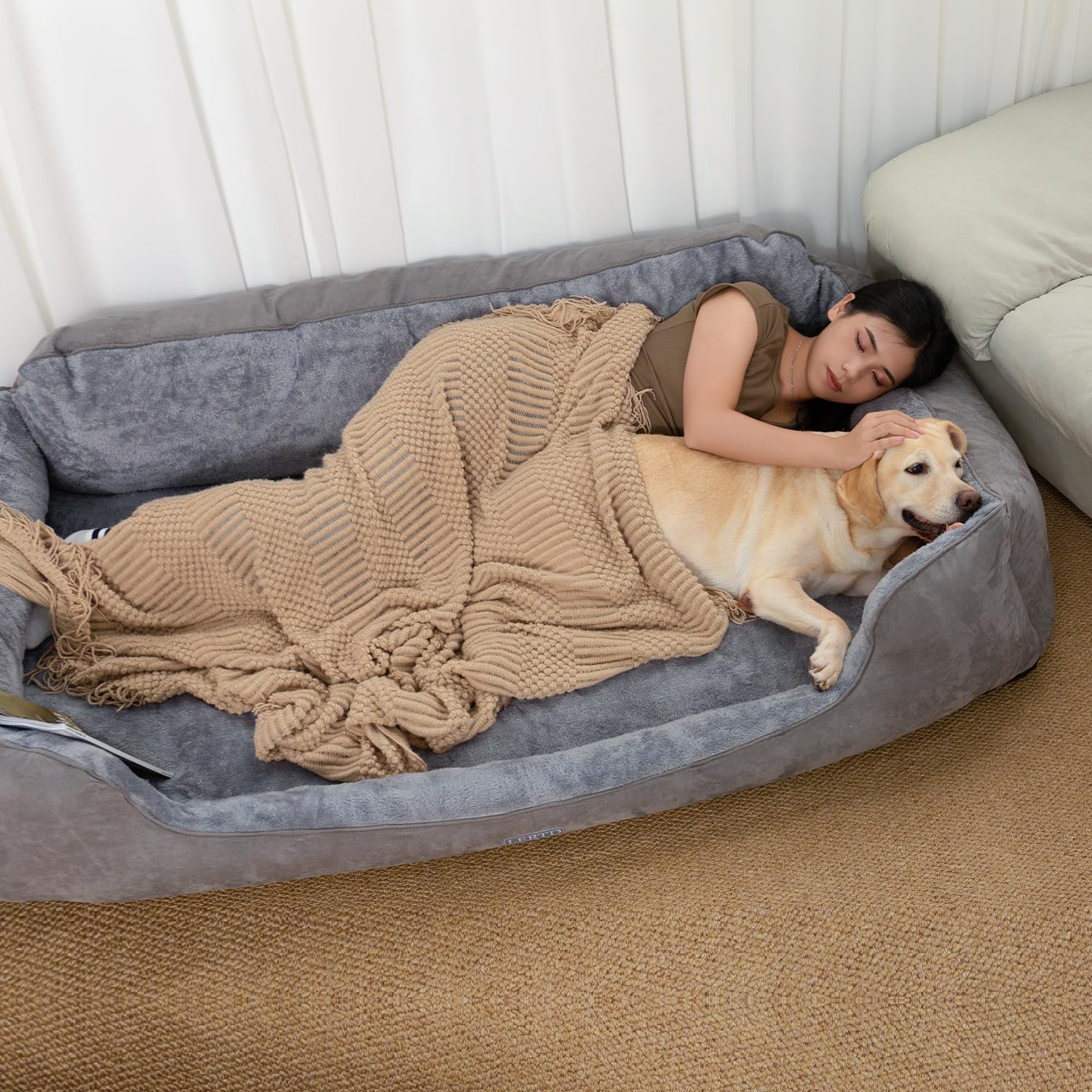 Pehvdkuq Human Dog Bed with 5 Adjustable Positions