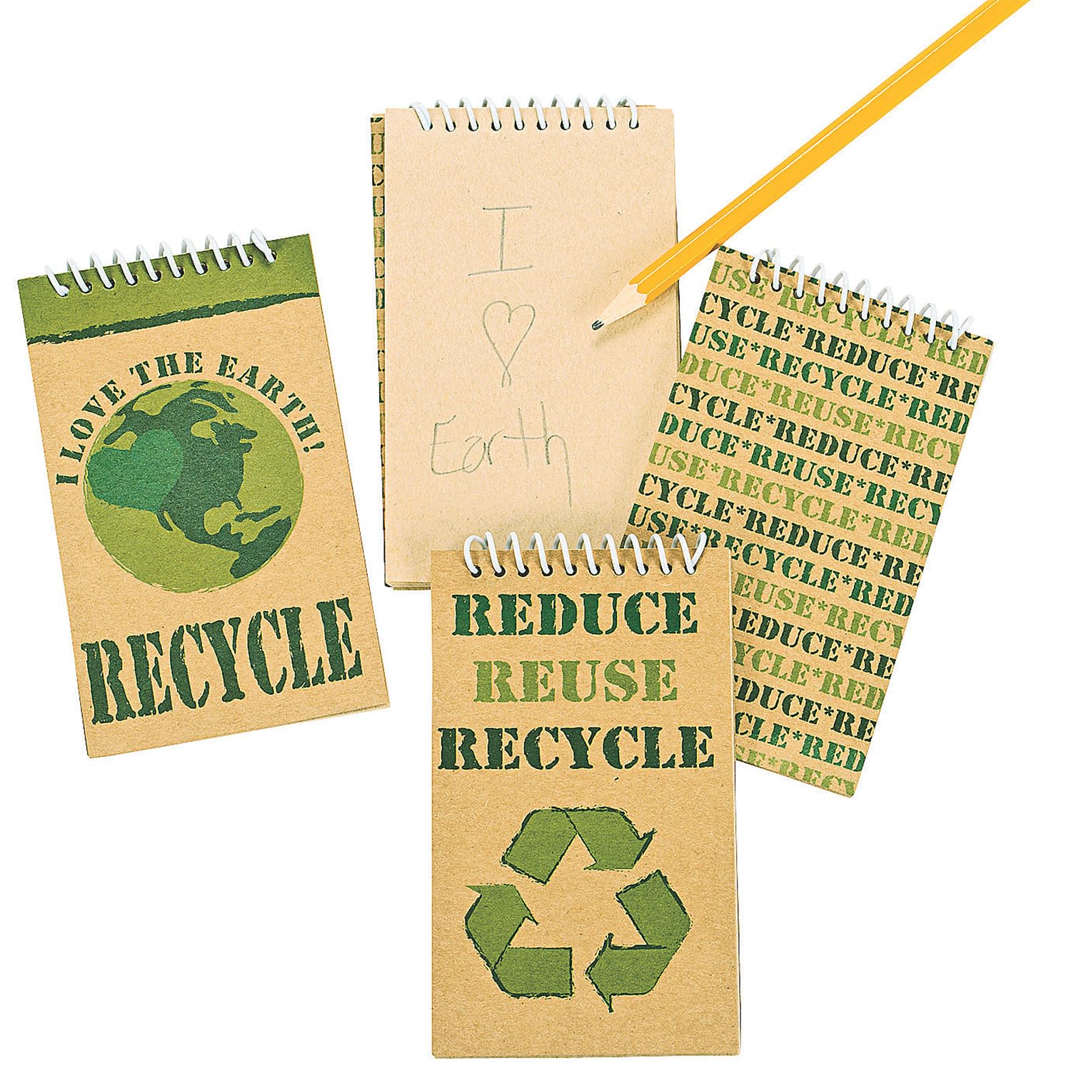 Spiral-Notizbuch, Kraftpapier, reduziert/wiederverwendet/recycelt