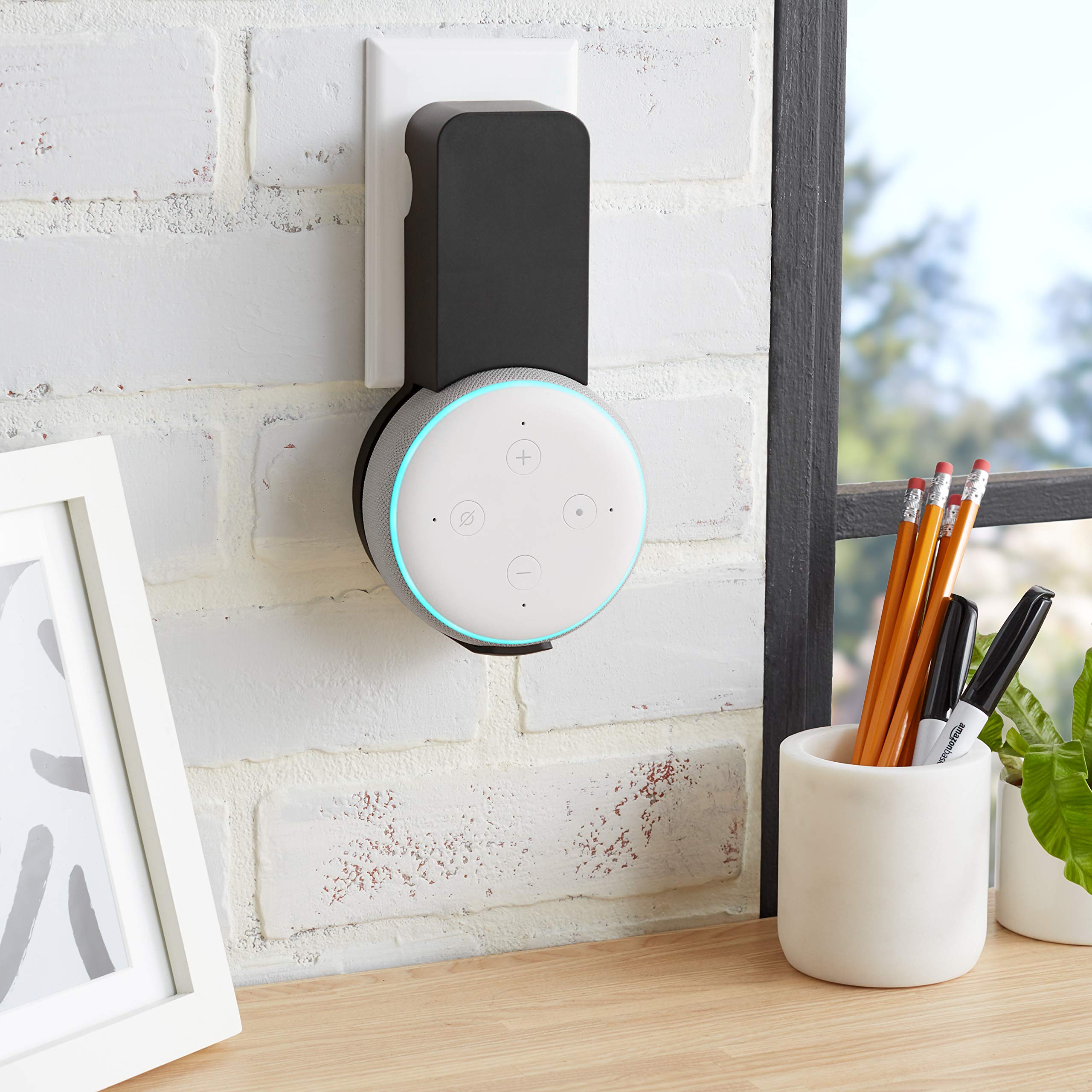 Accessorio Echo Dot 3 Supporto Parete Sintron Per Echo Dot 3 - Accessorio Salvaspazio Senza Fili Brachetto Alexa Parete