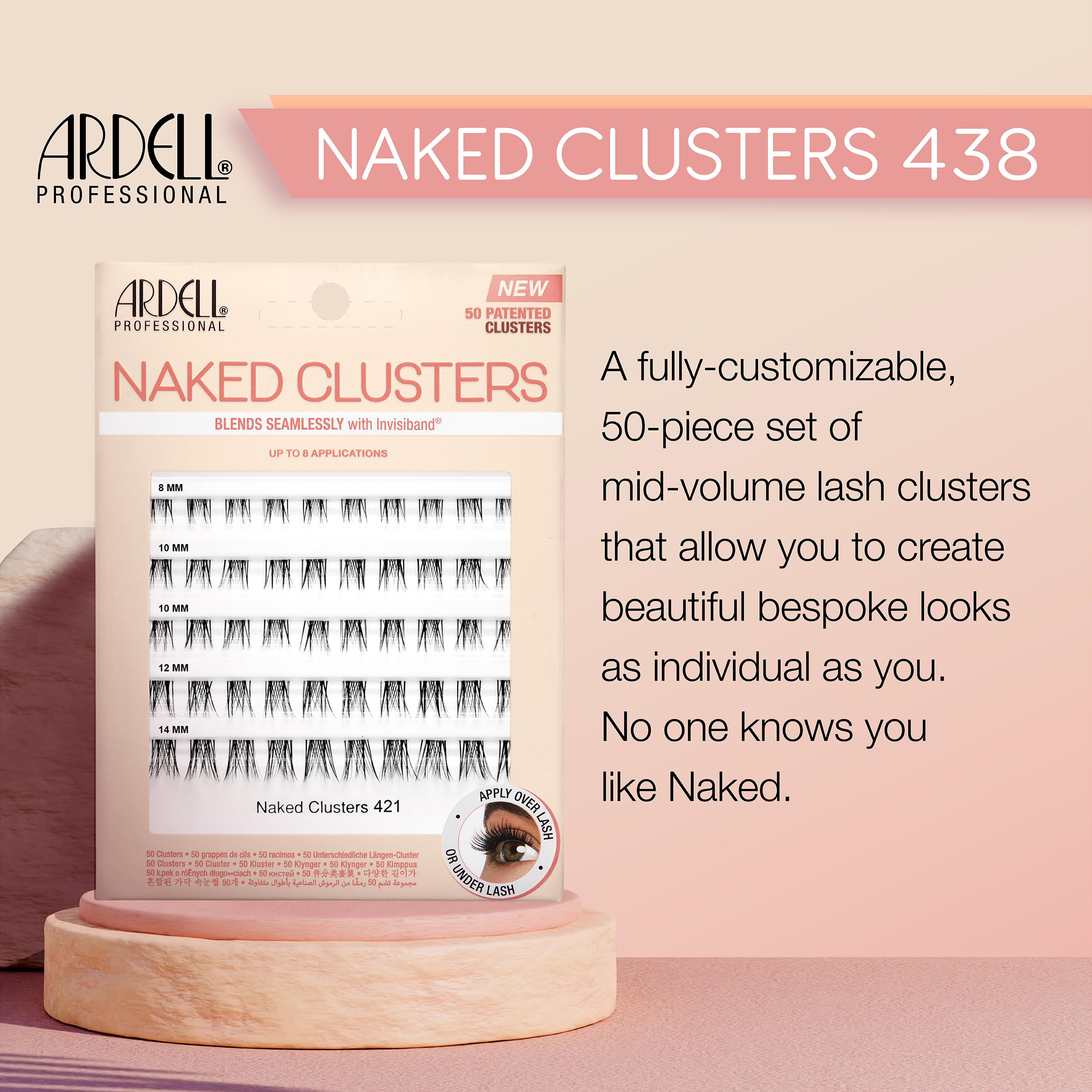 Ardell Naked Clusters 438 Cluster Lashes Kit, Fully Customisable Individual Eyelash Extensions - Image 3