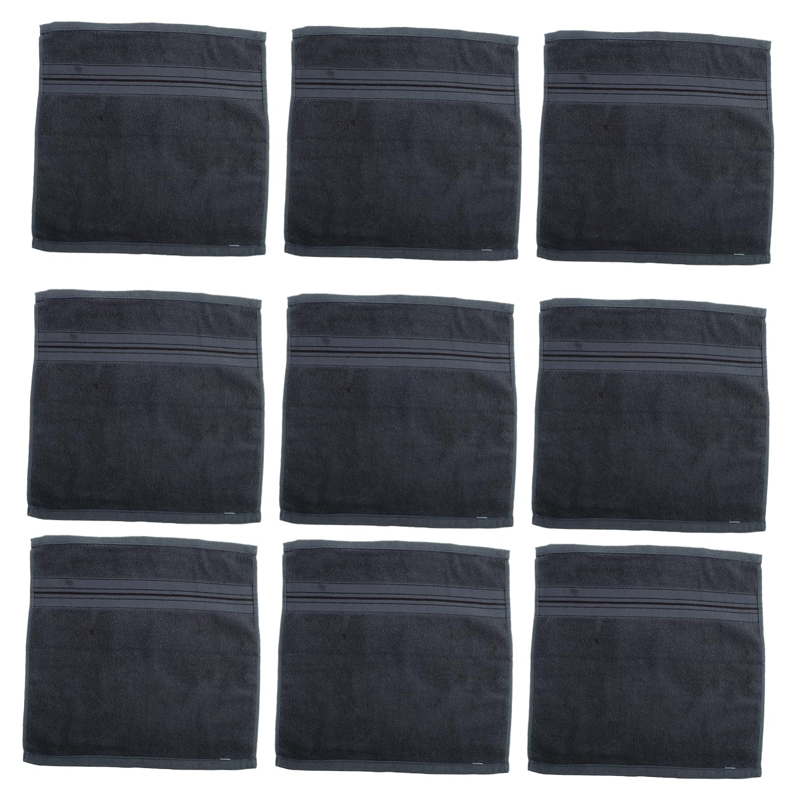 PRETYZOOM 12piezas Toallas Faciales Algodón Súper Suave y Absorbente Toallas Mano Resistentes para Baño Gimnasio y Salón Color Gris Oscuro