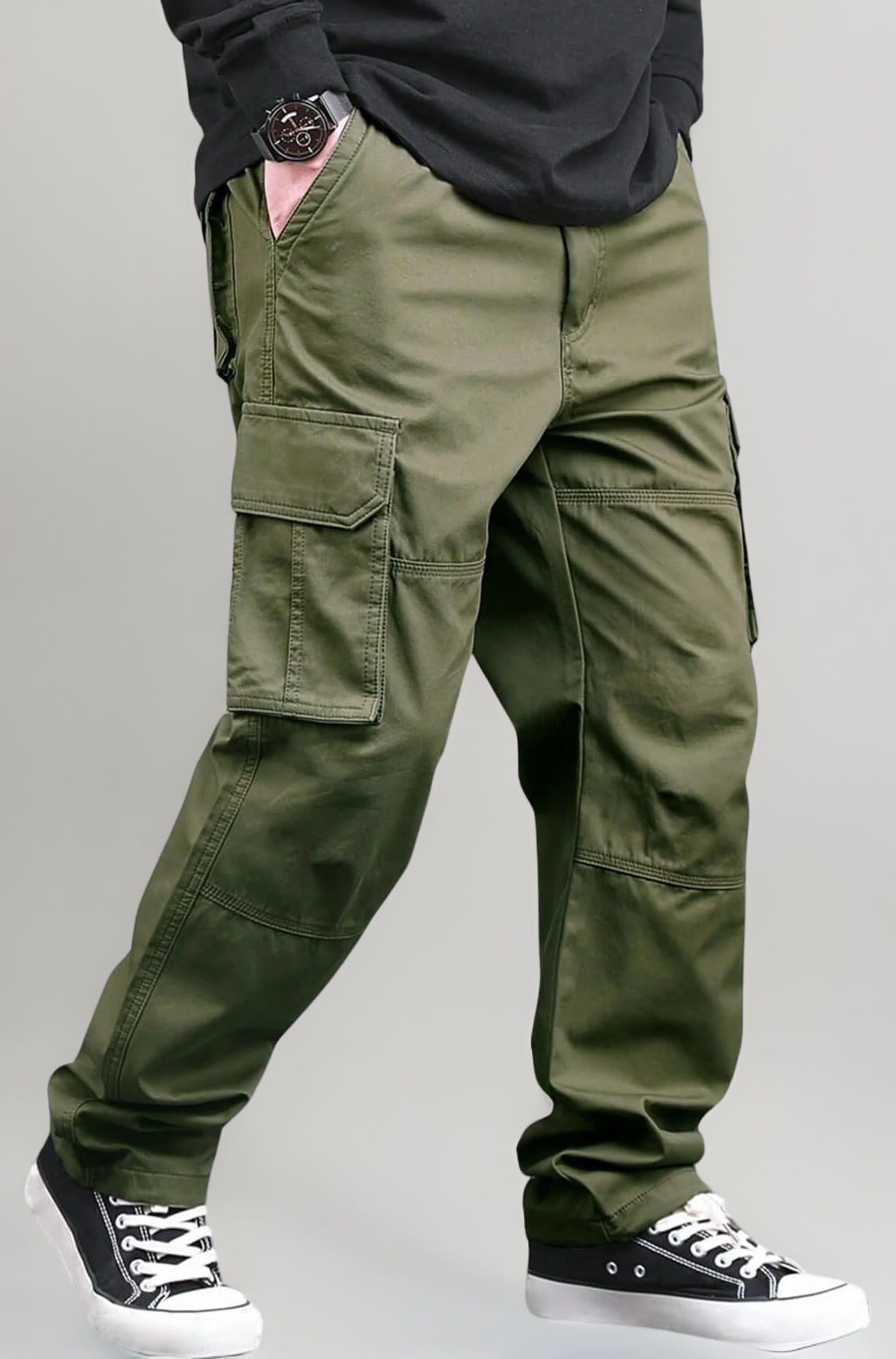 Lymio Cargo for Men || Cotton Cargo Pant || Drawstring Waist Pant (Also Available in Plus Sizes) (46-49)