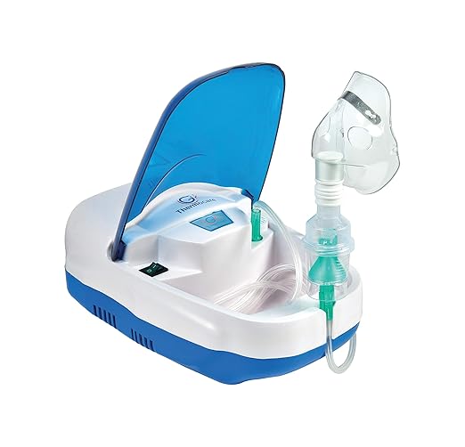 Thermocare TP-GIO Piston Compressure Nebulizer with Child and Adult Mask (White)