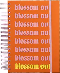 Meu plano perfeito: Florescer, planner sem data para adolescentes com capa dura neon, capa Blossom out | Planner 2026